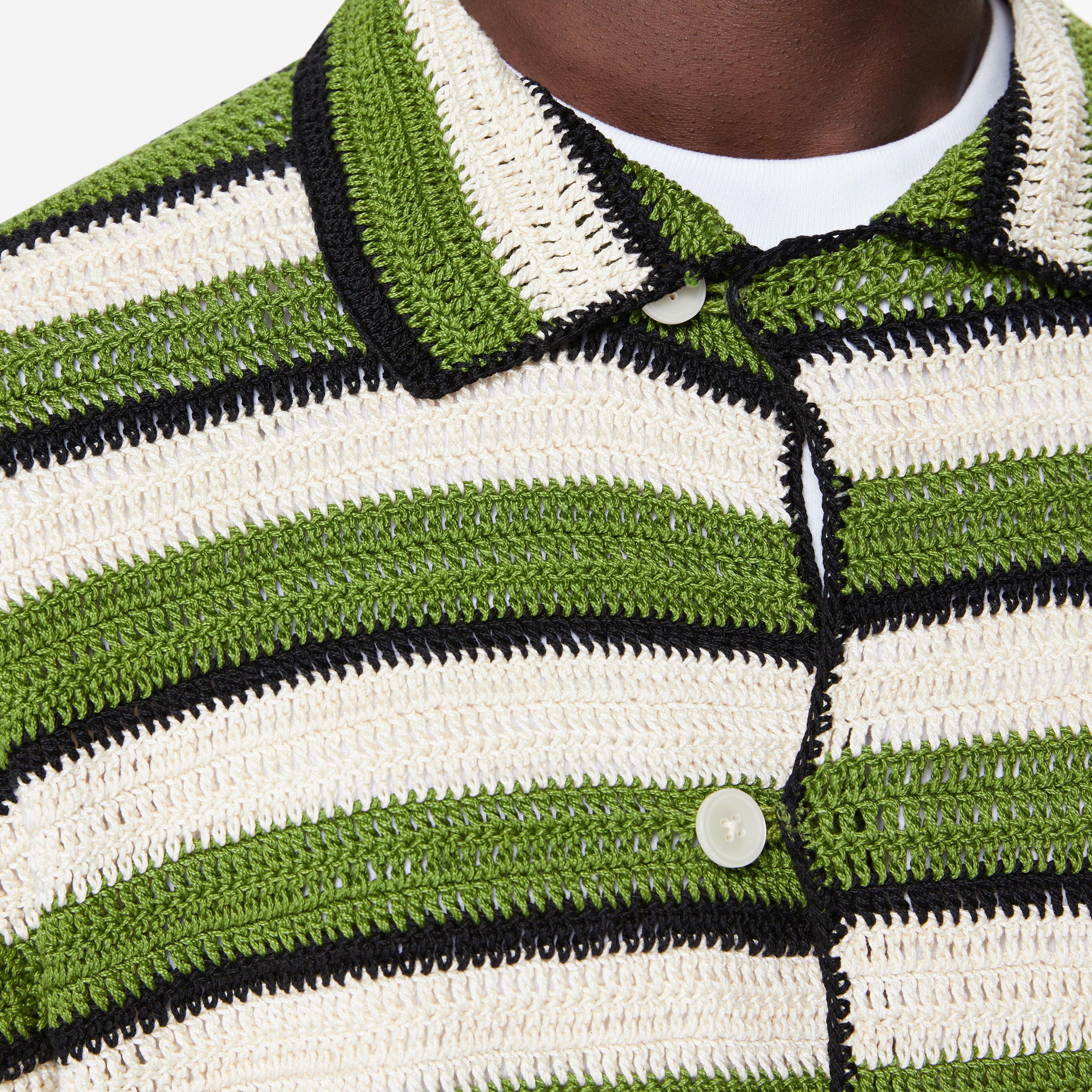 BODE Weedy Crochet Shirt