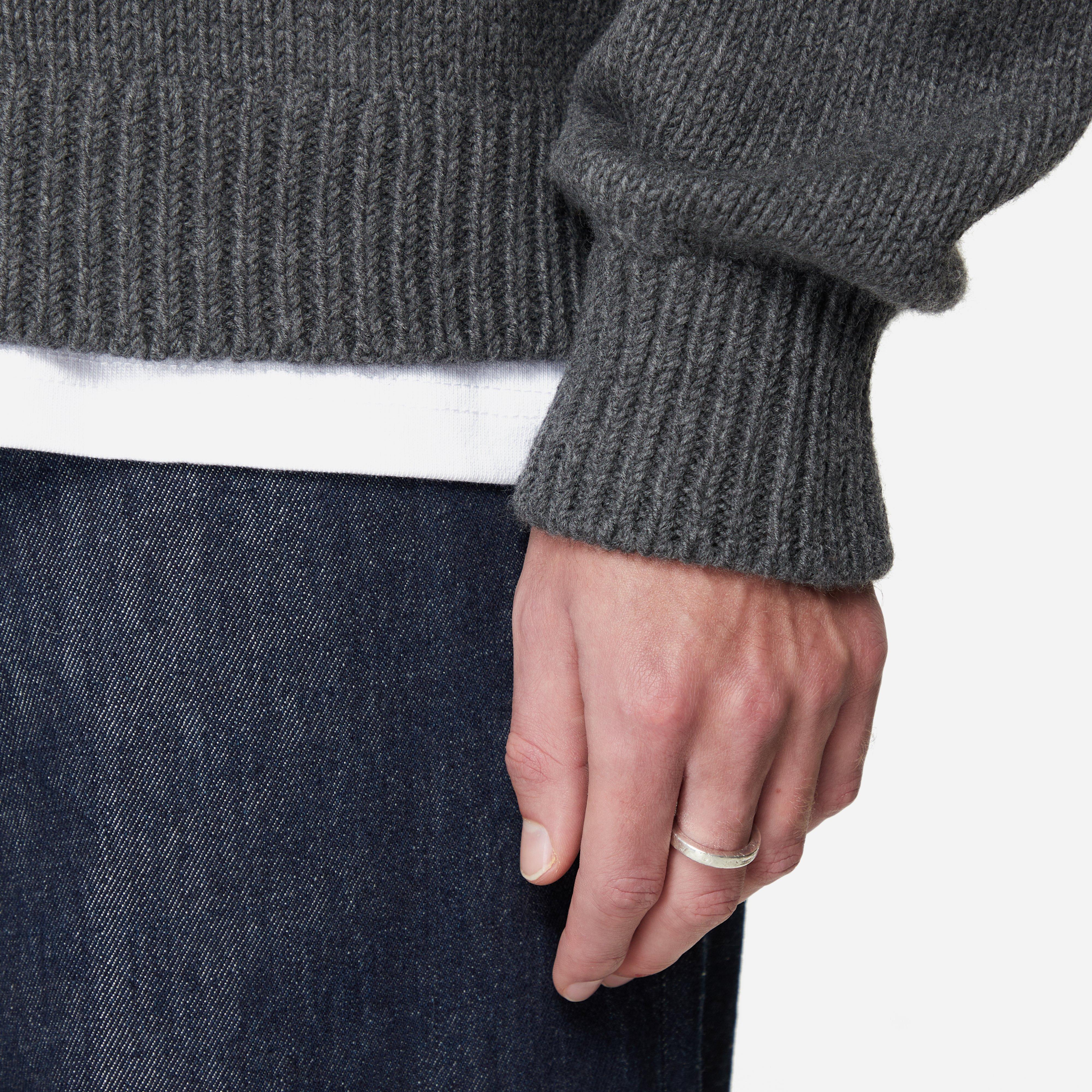 Auralee Wool Cord Knit Polo