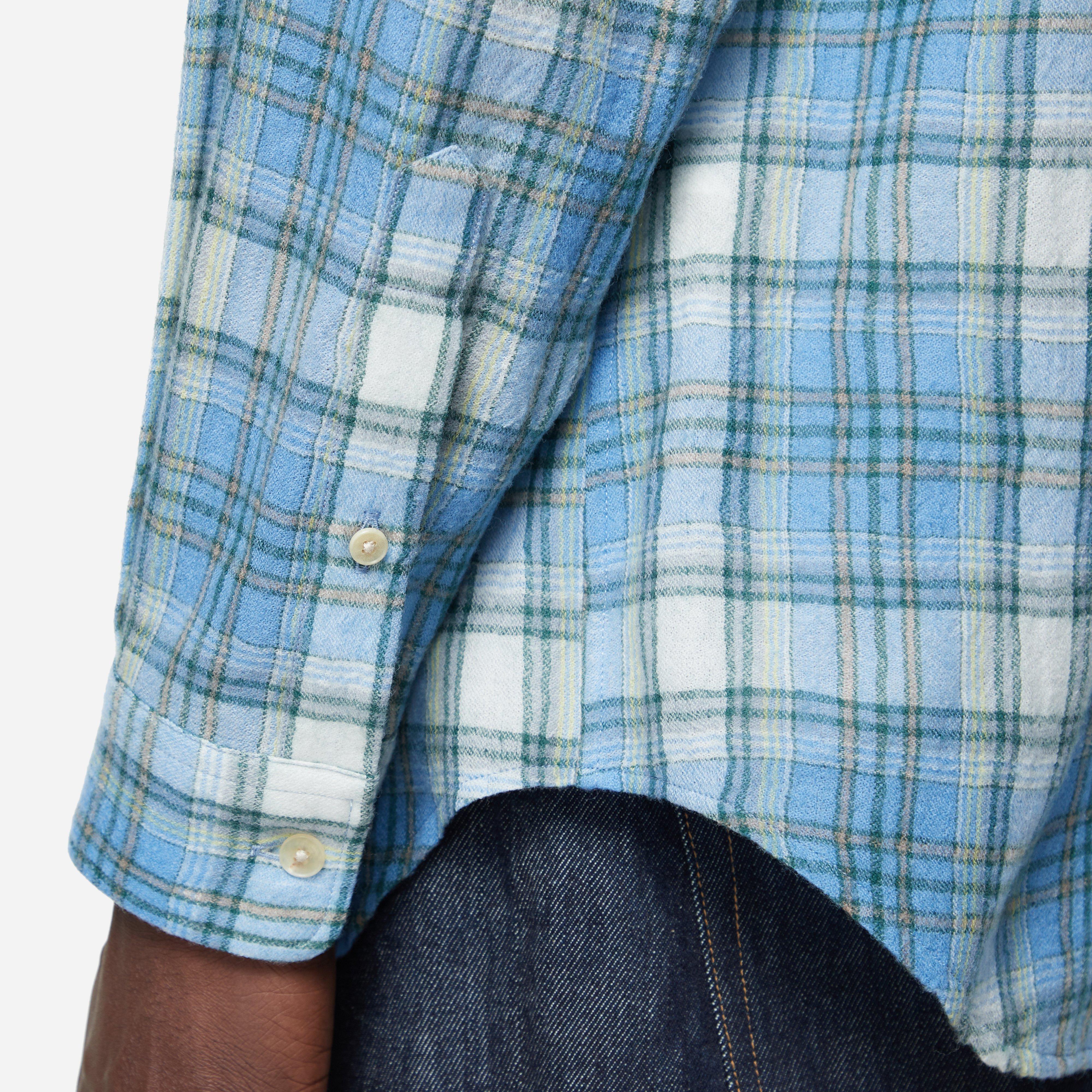 Blue Auralee Airy Wool Check Shirt | HIP