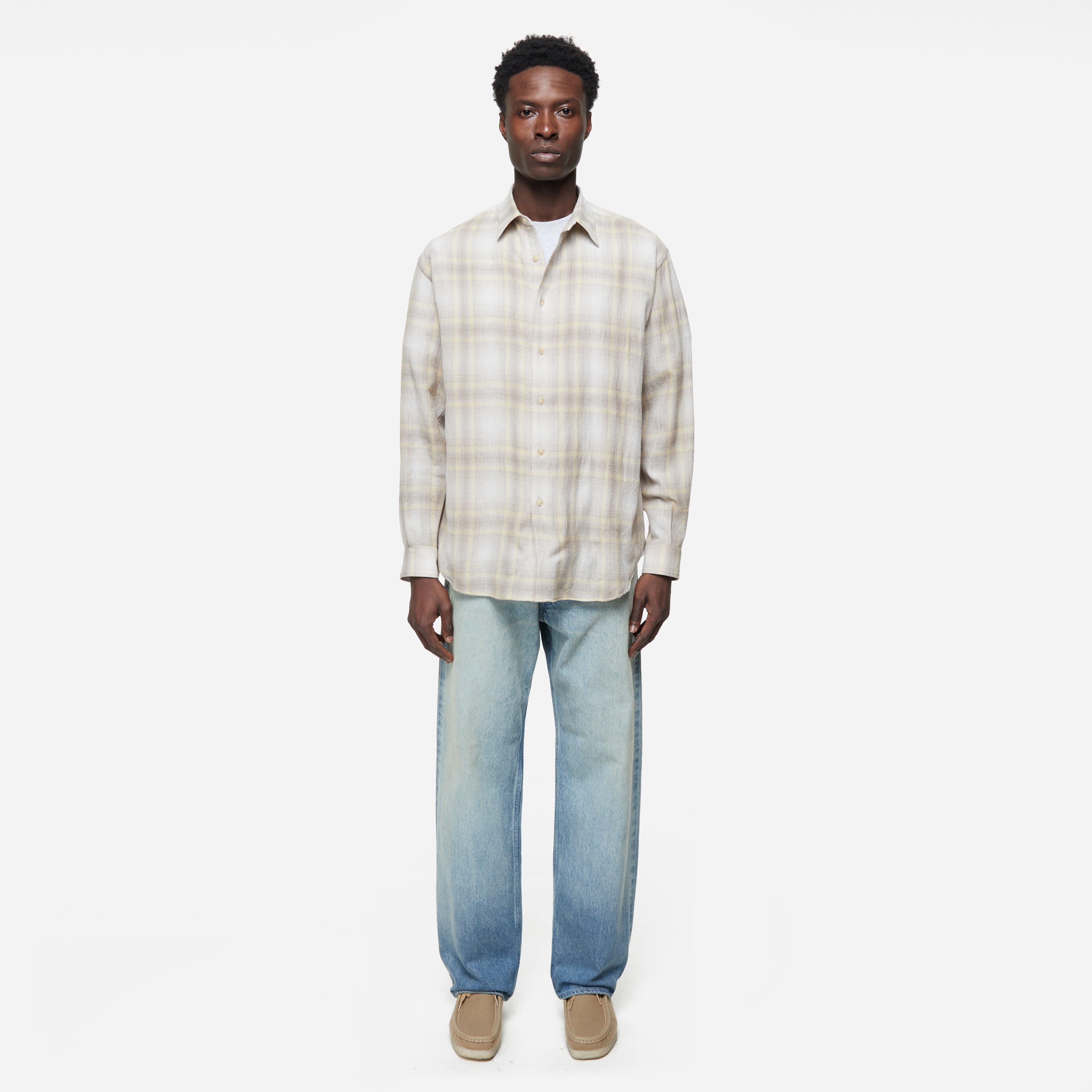 Auralee Airy Wool Check Shirt