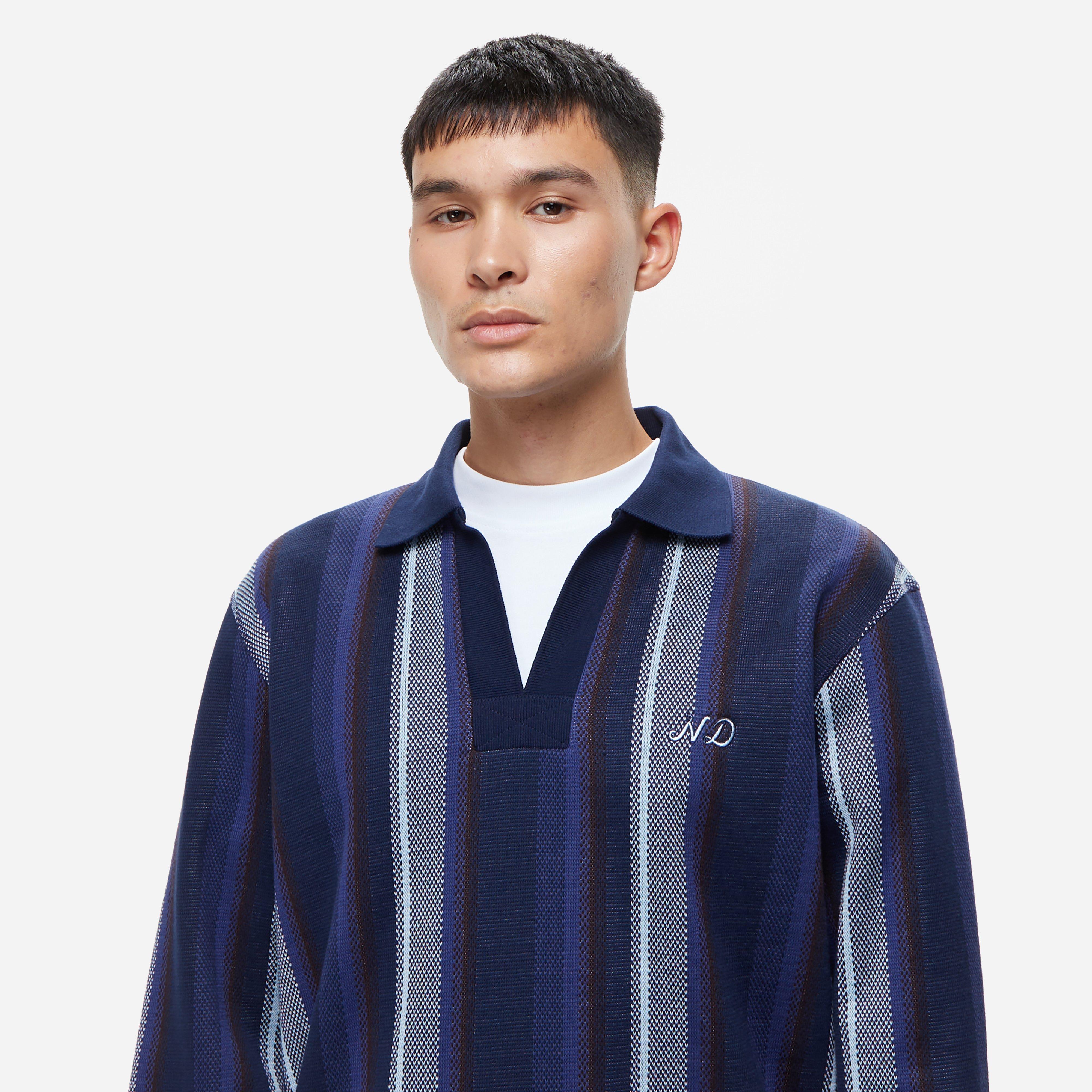 Nicholas Daley Long Sleeve Stripe Polo