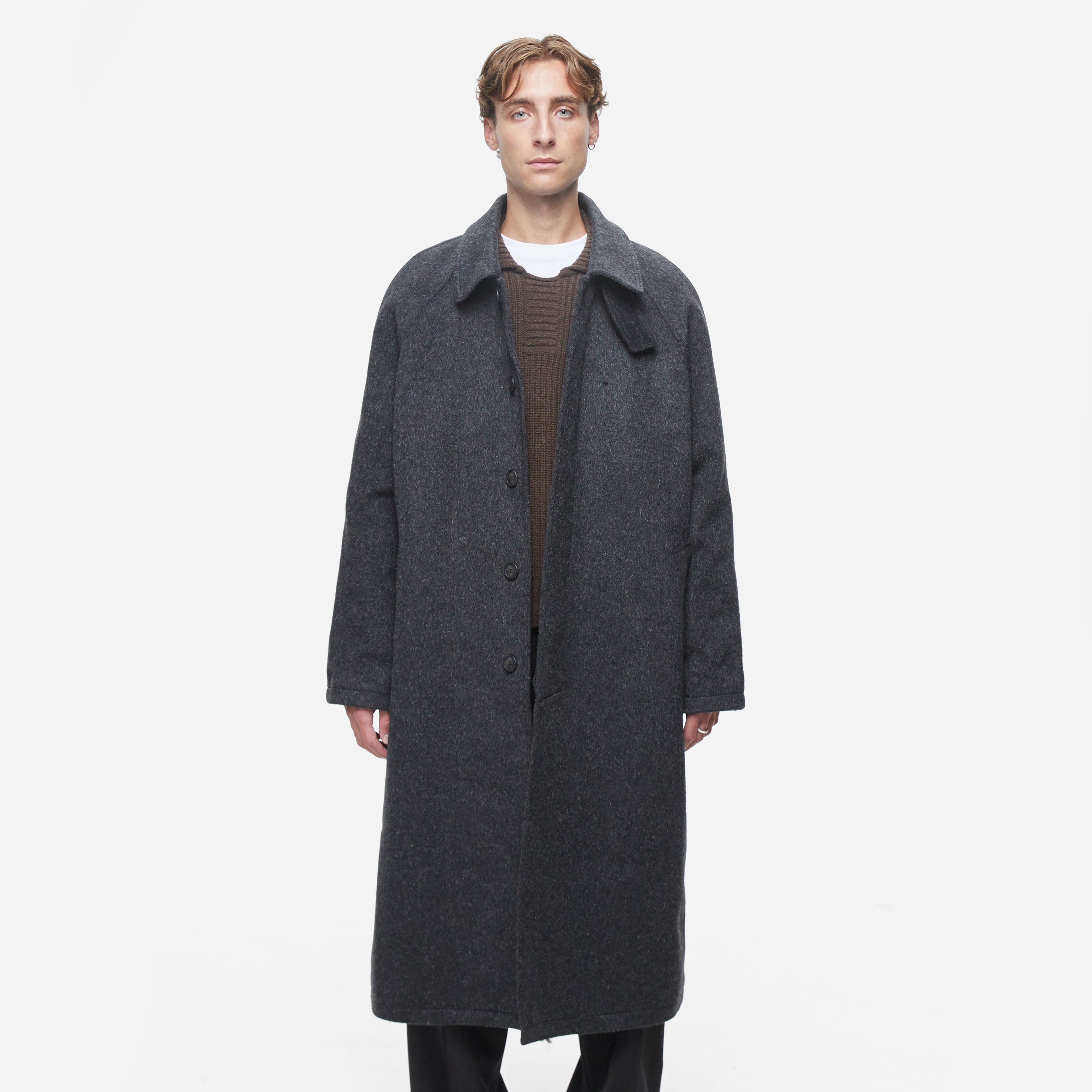 Grey MFPEN Mohair Installation Coat | HIP