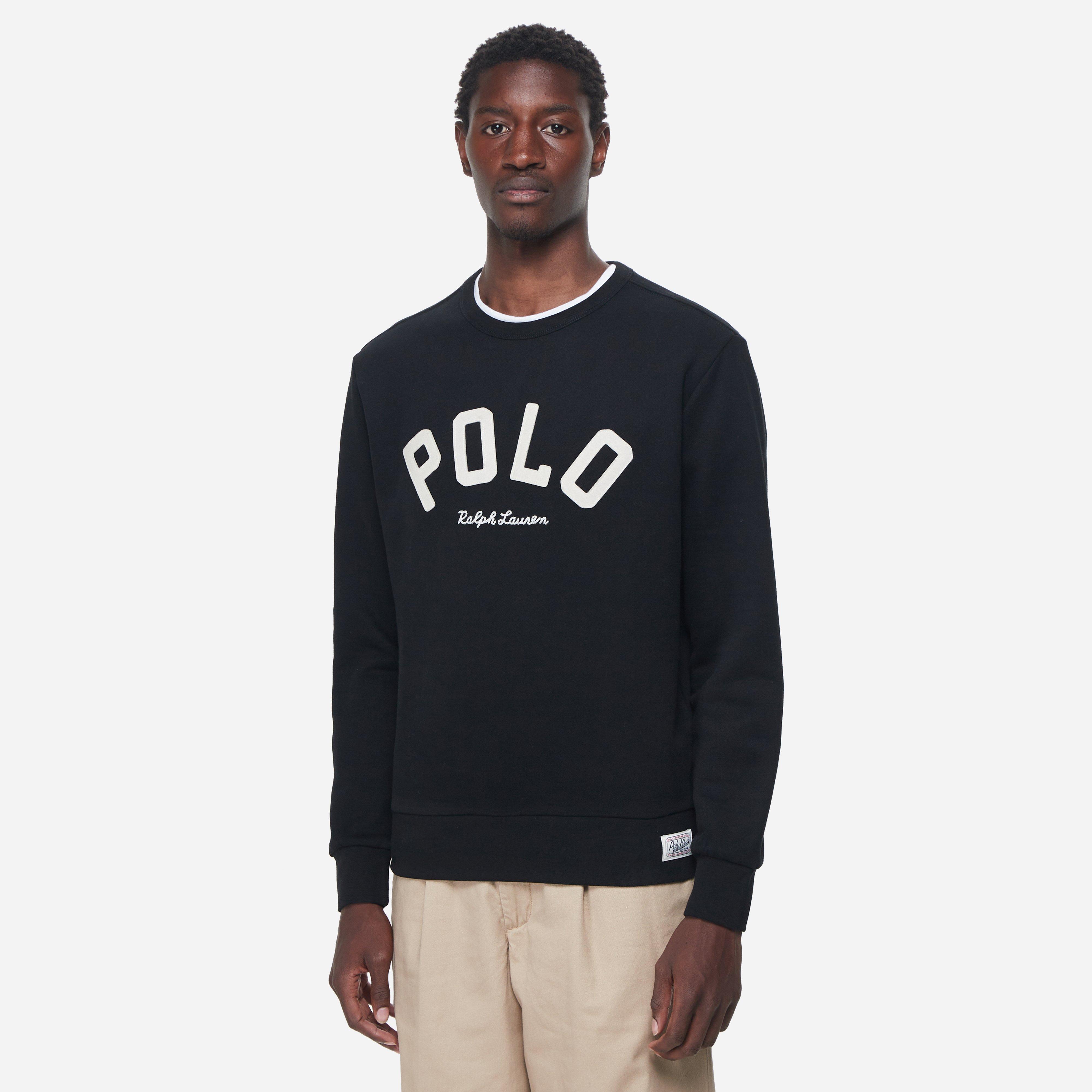 Black Polo Ralph Lauren Applique Crewneck Sweatshirt HIP