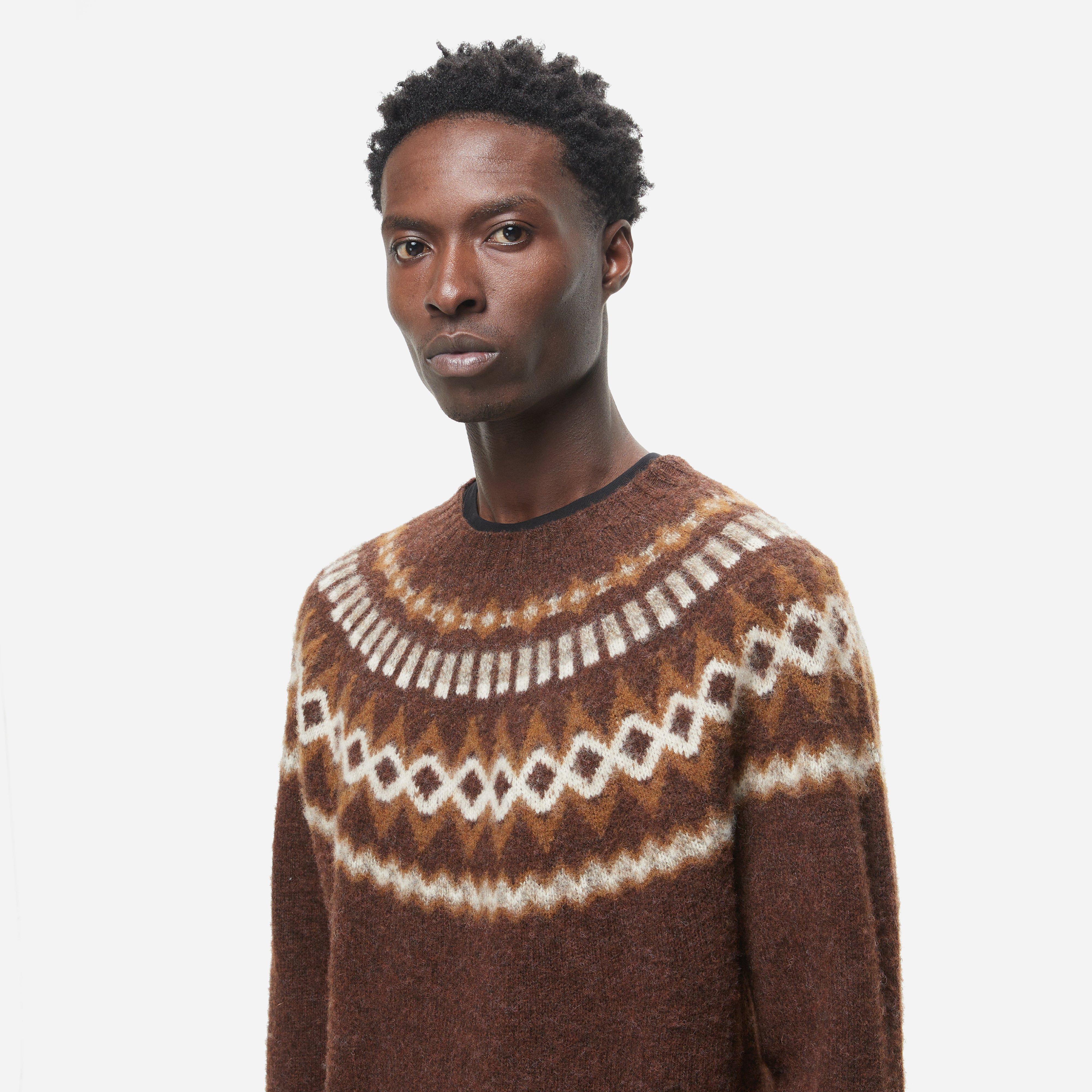 YMC Fairisle Knit Crewneck Sweatshirt
