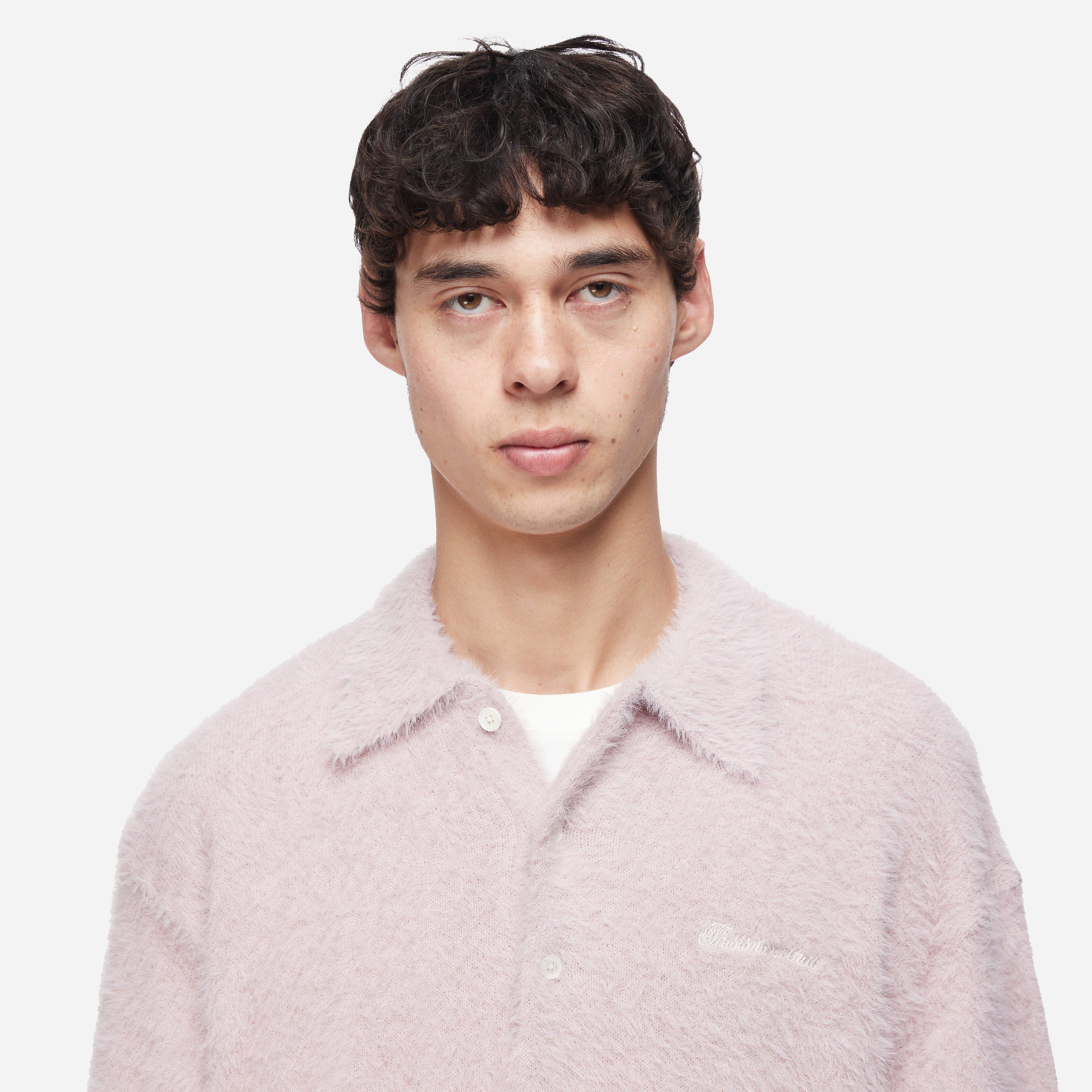 Thisisneverthat Shaggy Knit Polo Shirt