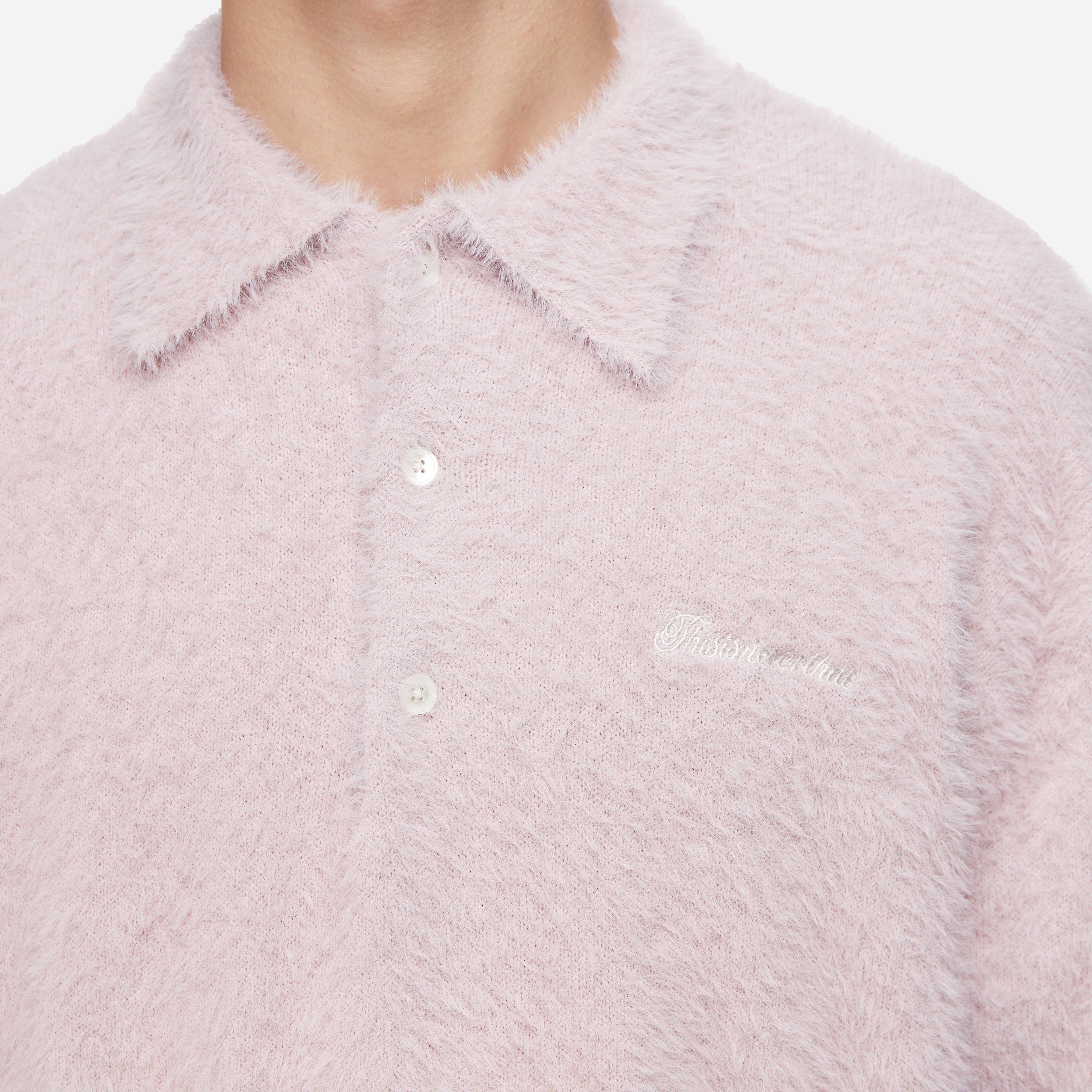Thisisneverthat Shaggy Knit Polo Shirt