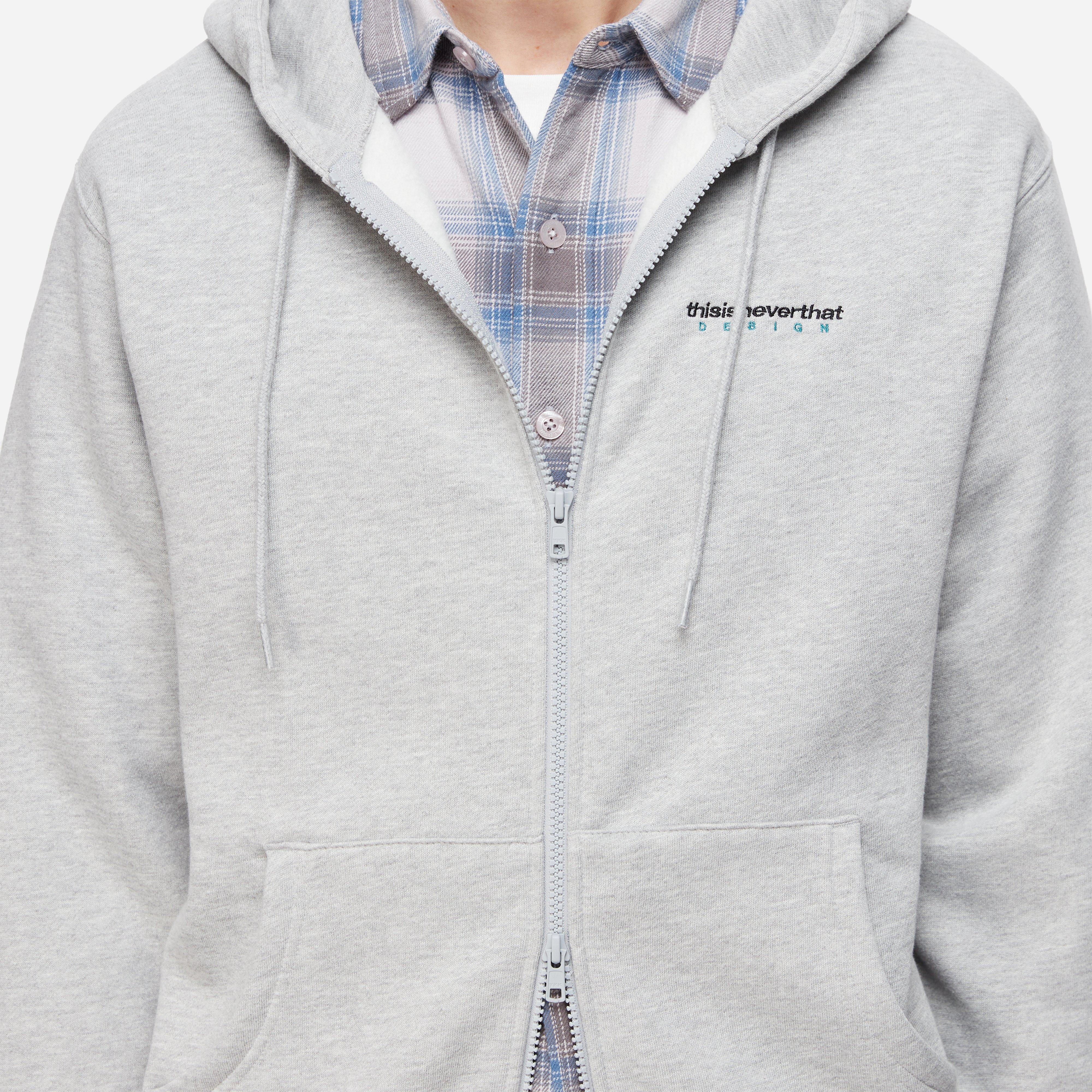 【THISISNEVERTHAT】INTL. Logo Zip Up Hoodie Heather Grey INTL. Logo Zip Up Hoodie - Heather Grey | UP THERE