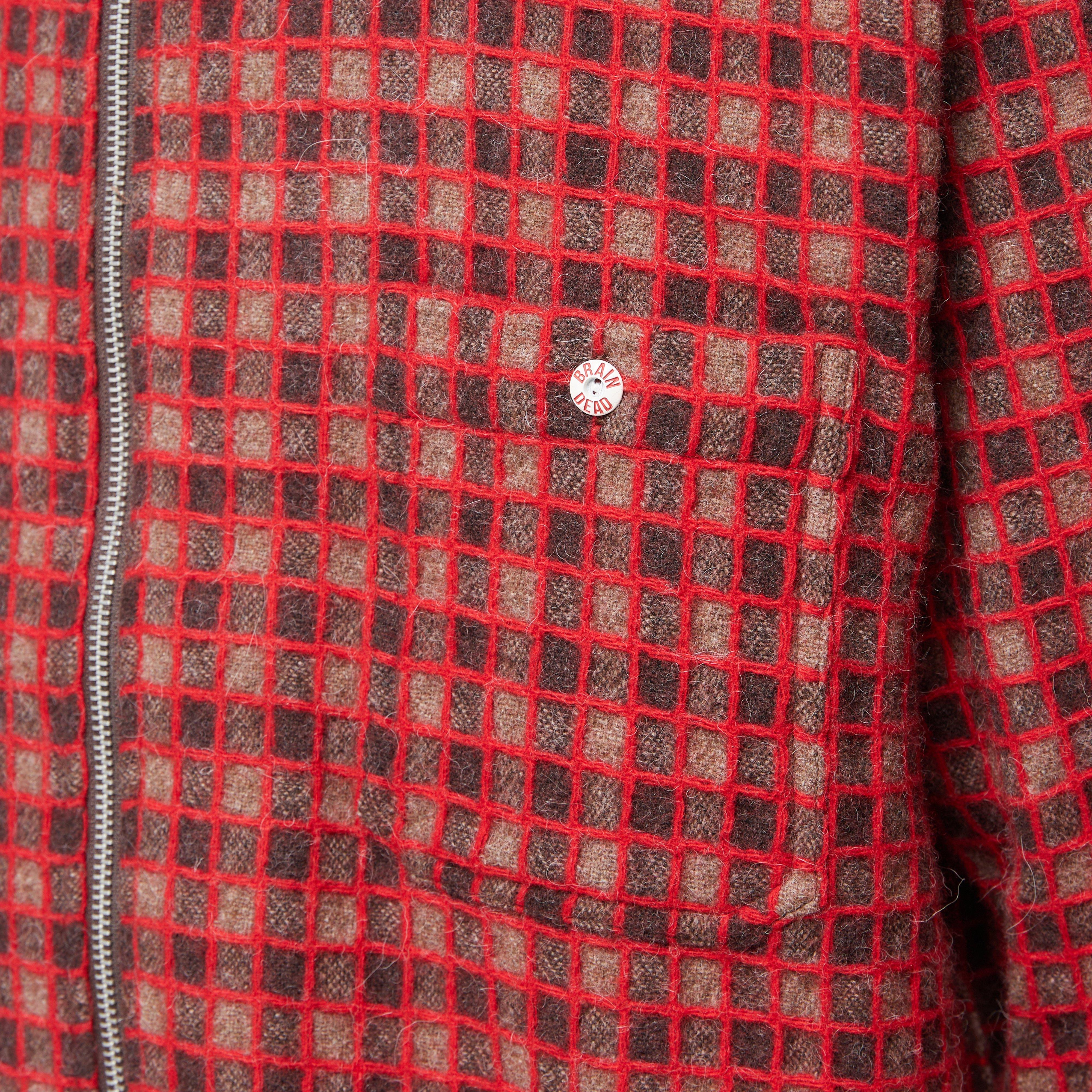 Brain Dead Check Zip Shirt
