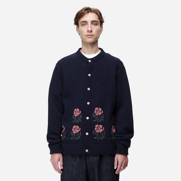 Black Noah Flower Shetland Cardigan | HIP Black Noah Flower Shetland Cardigan | HIP