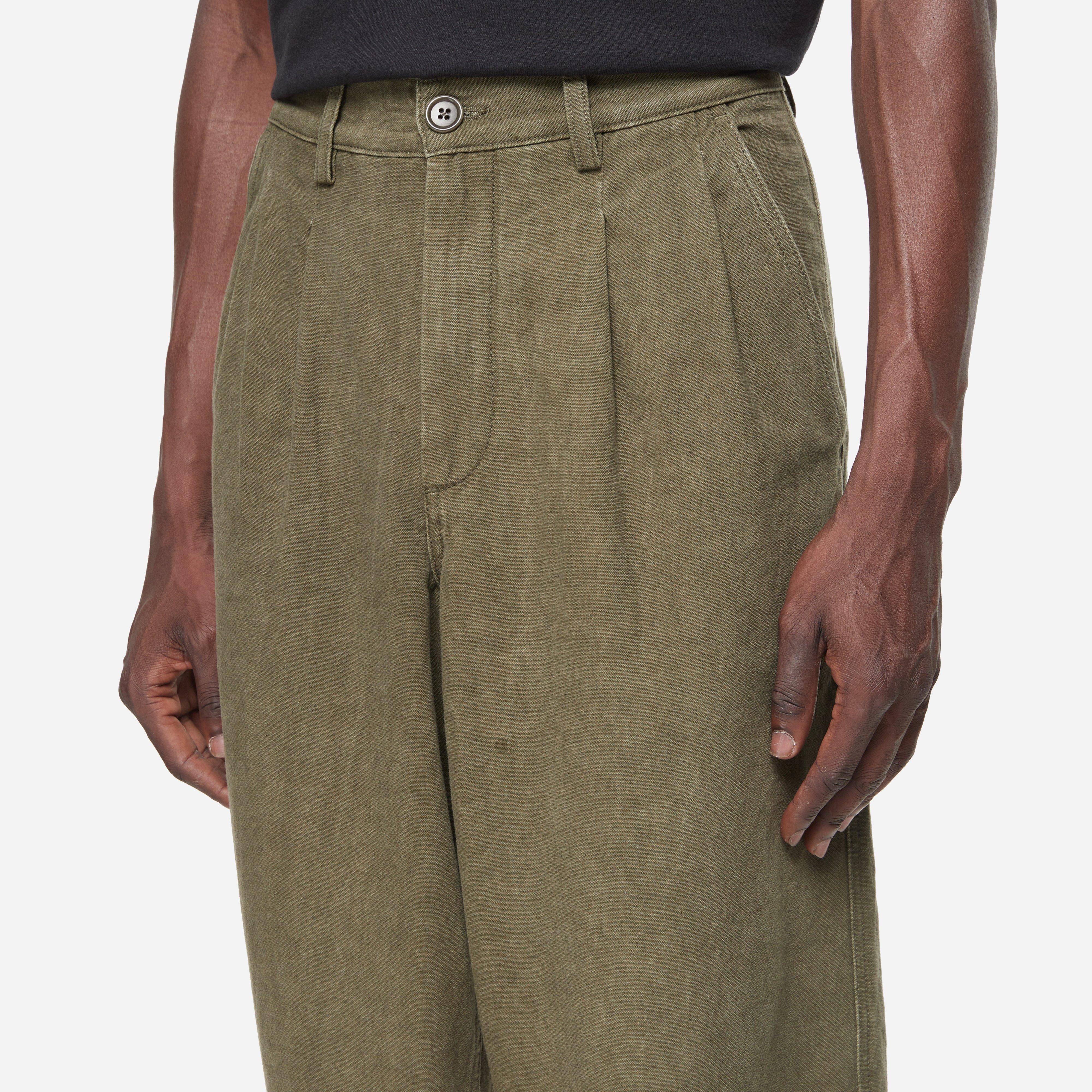 Noah Double-Pleat Cotton