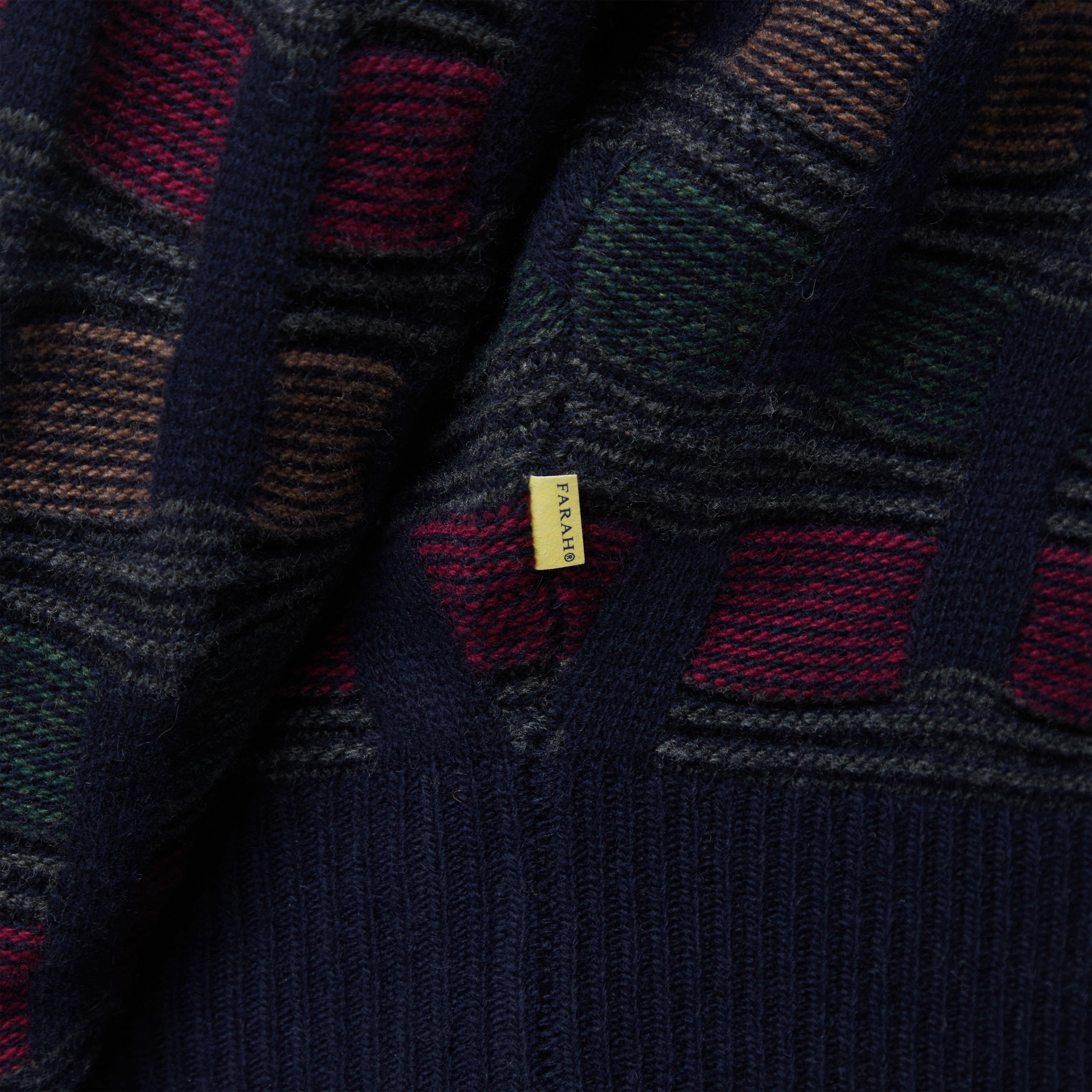 Farah Japan 3D Jaquard Crewneck Knit Sweatshirt