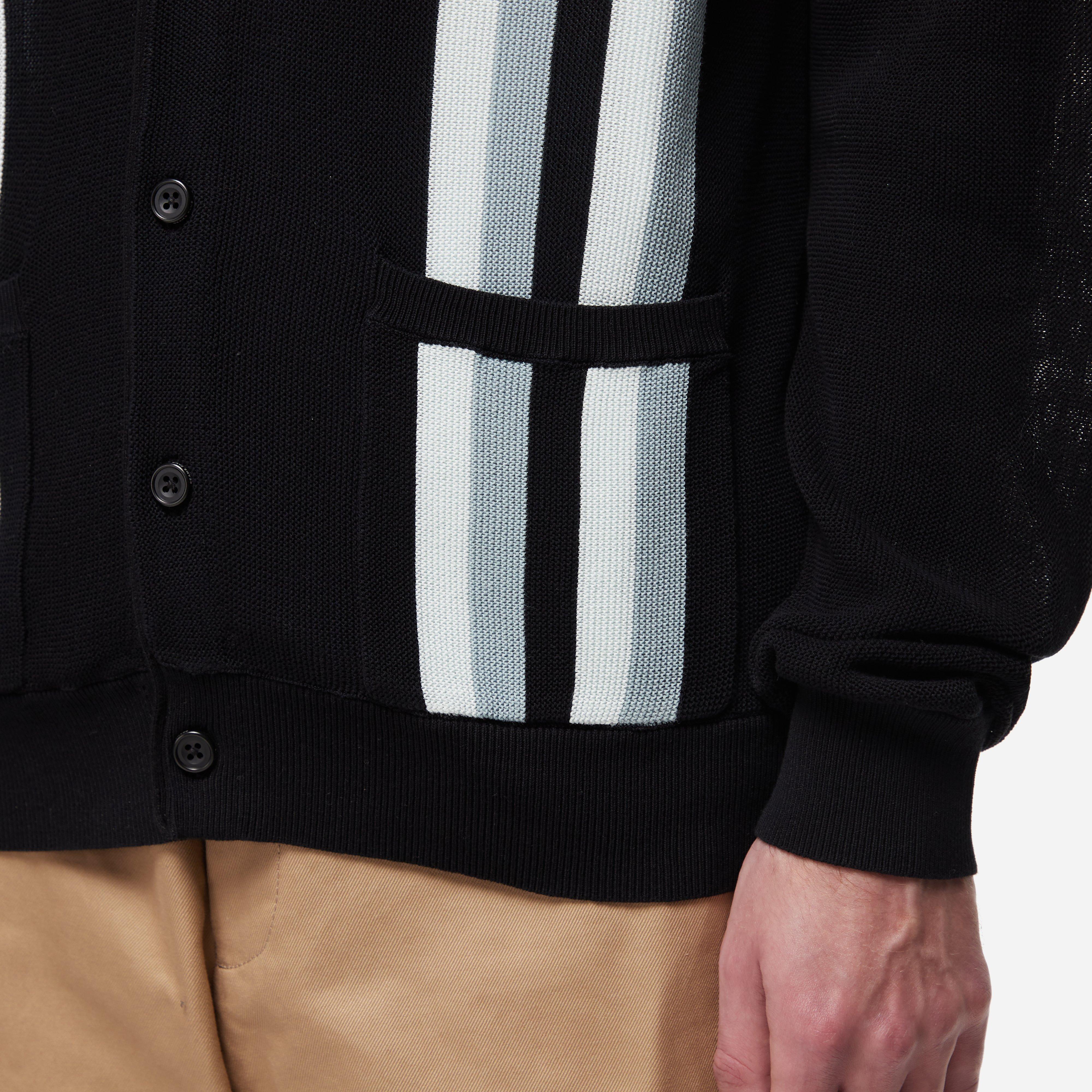 Beams Plus Striped Cotton Cardigan