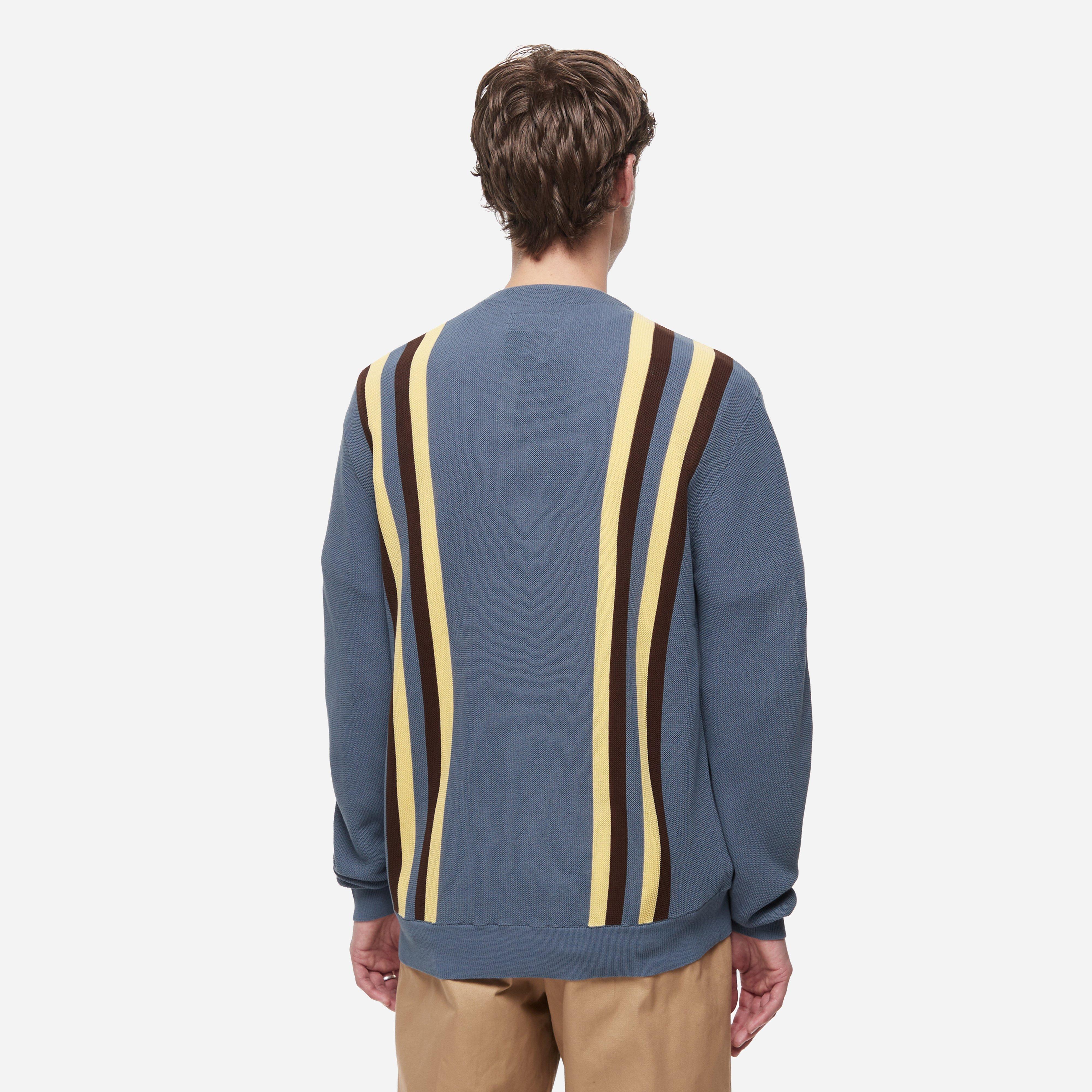 Beams Plus Striped Cotton Cardigan