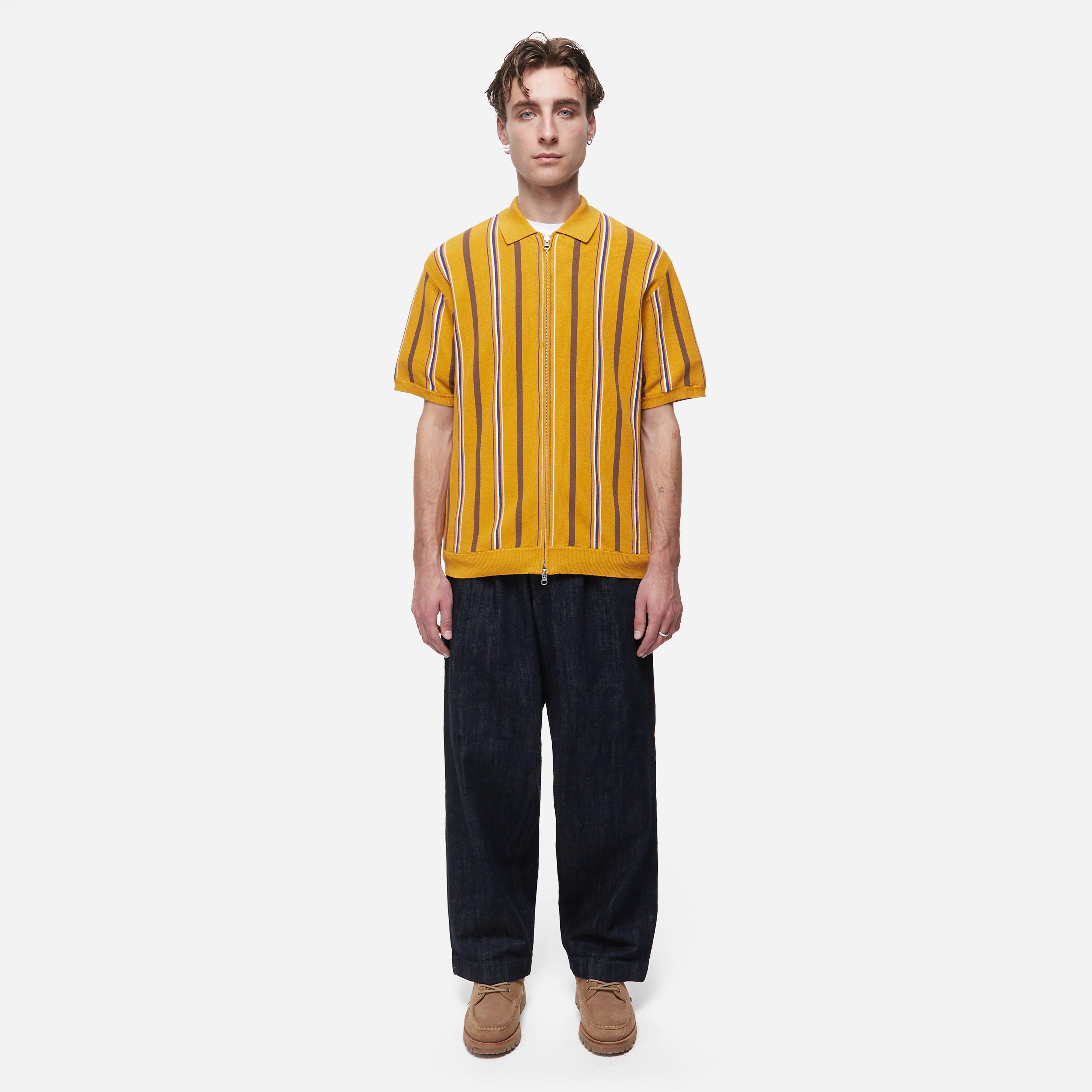 Beams Plus Zip Knit Polo Shirt