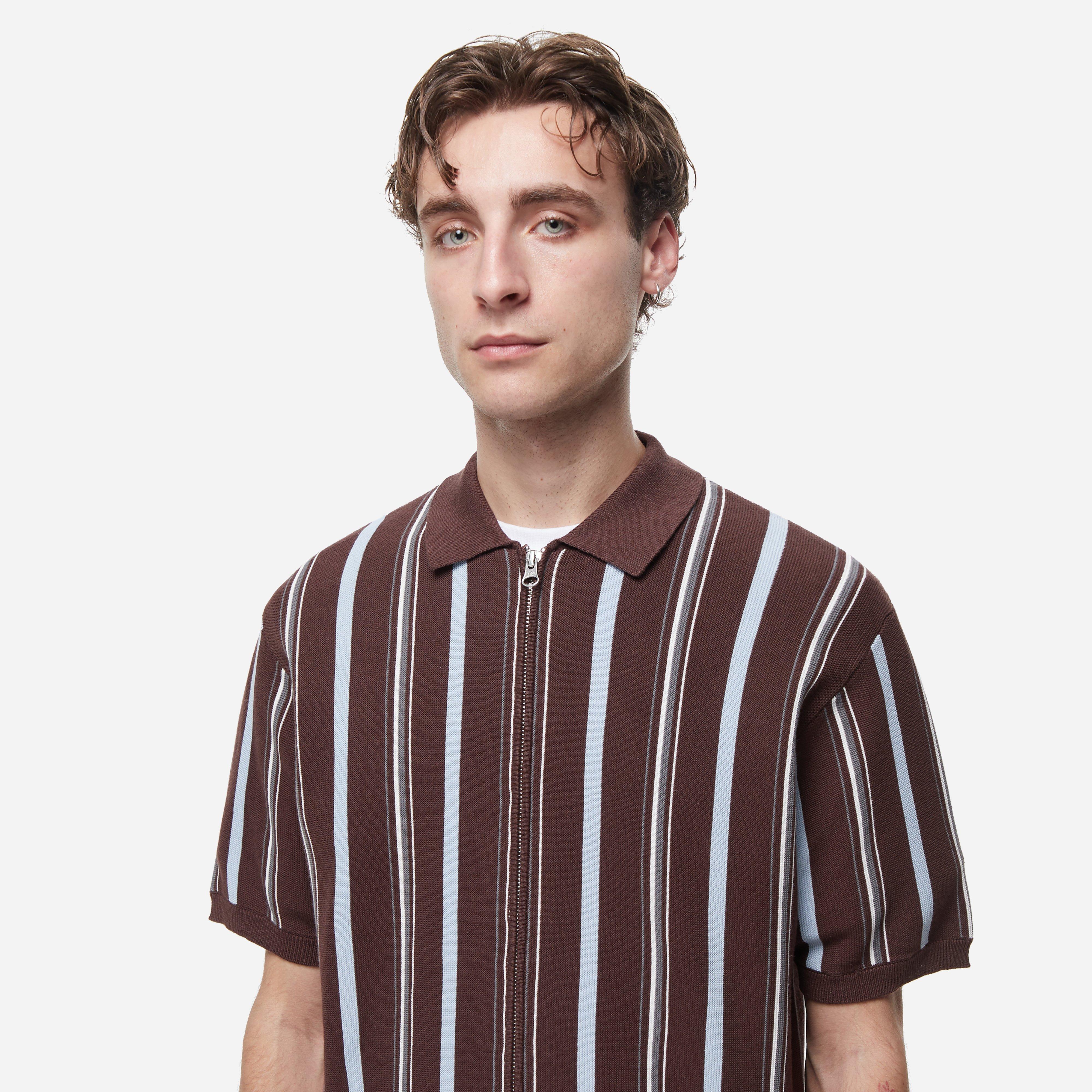 Beams Plus Zip Knit Polo Shirt