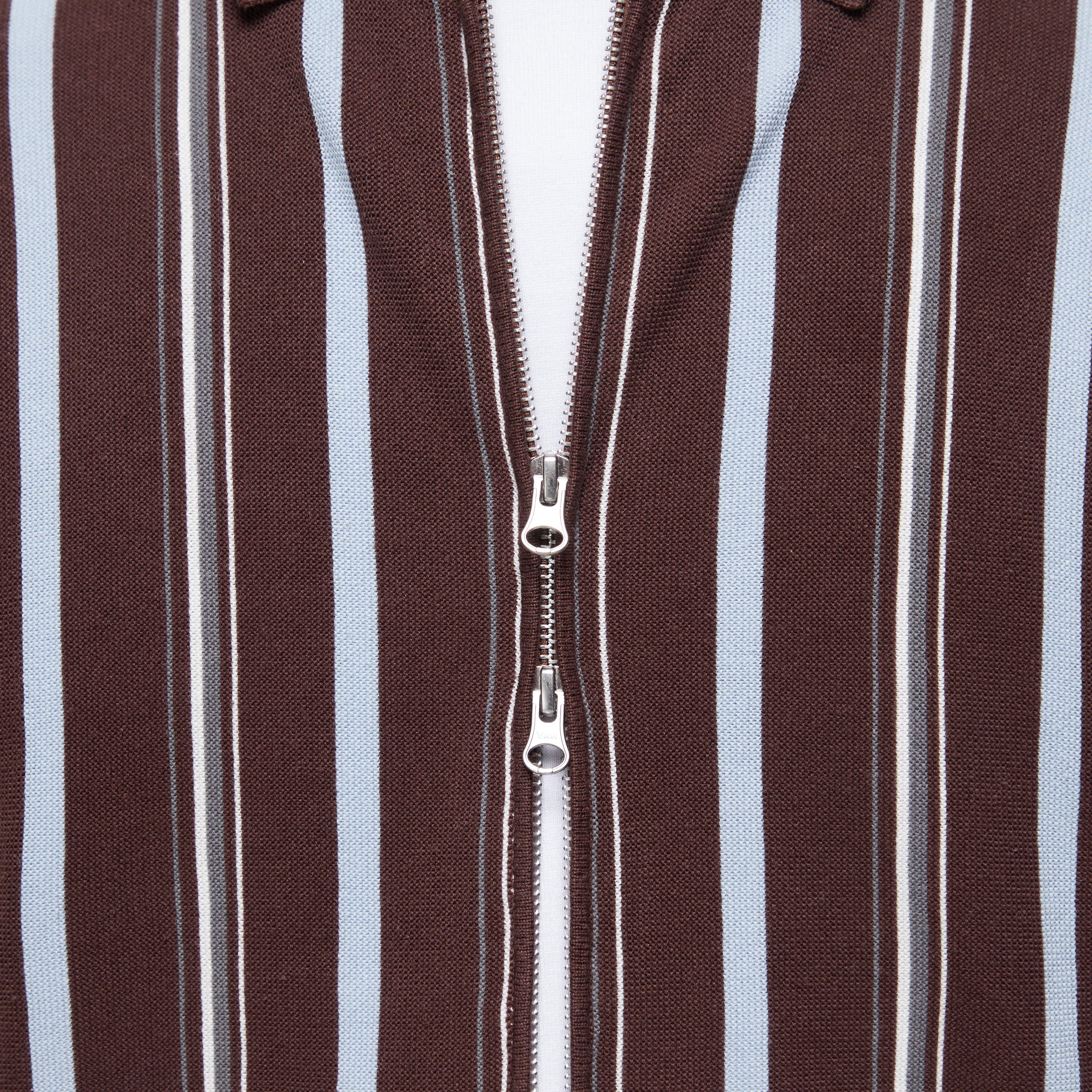 Beams Plus Zip Knit Polo Shirt