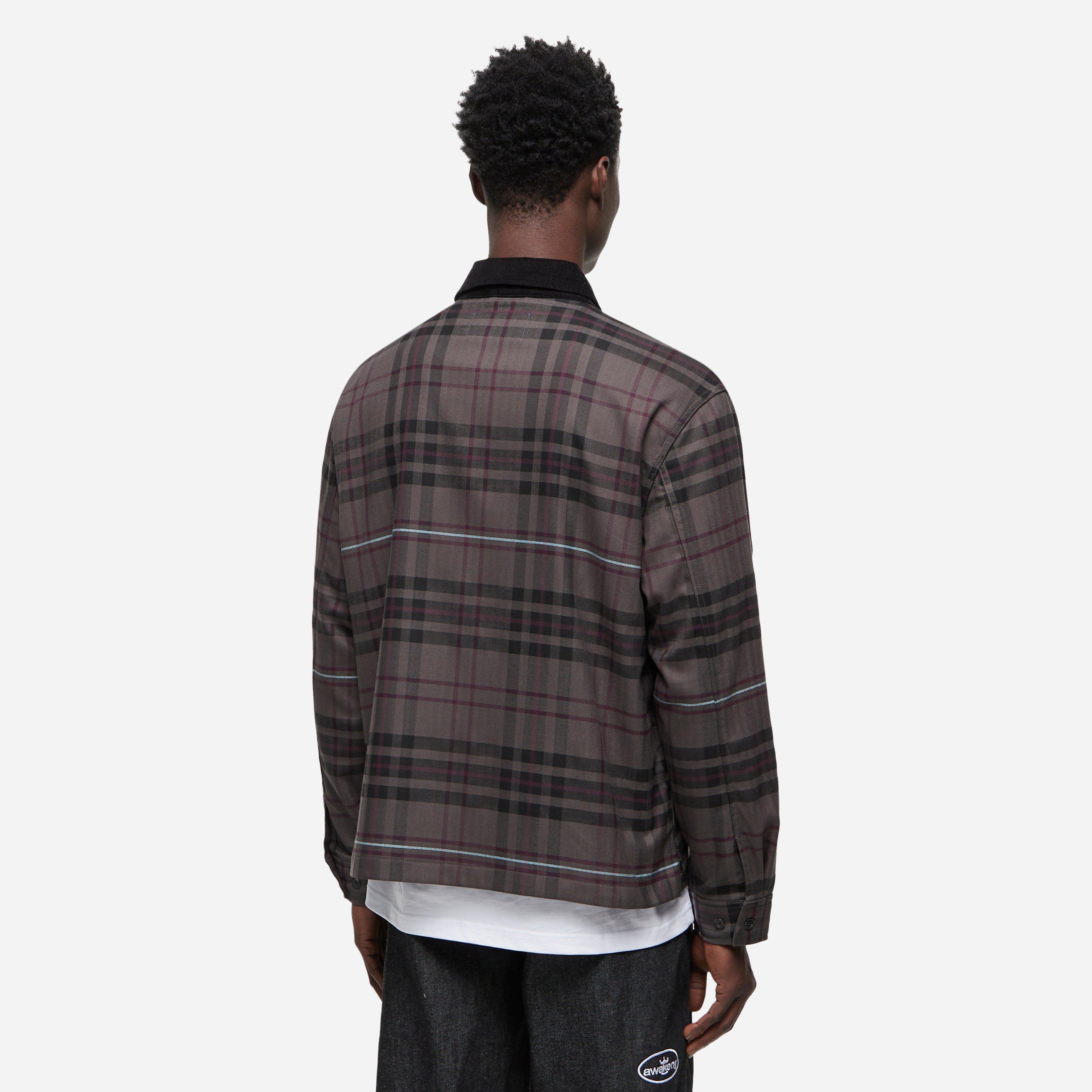 Awake NY Plaid Flannel Zip Shirt