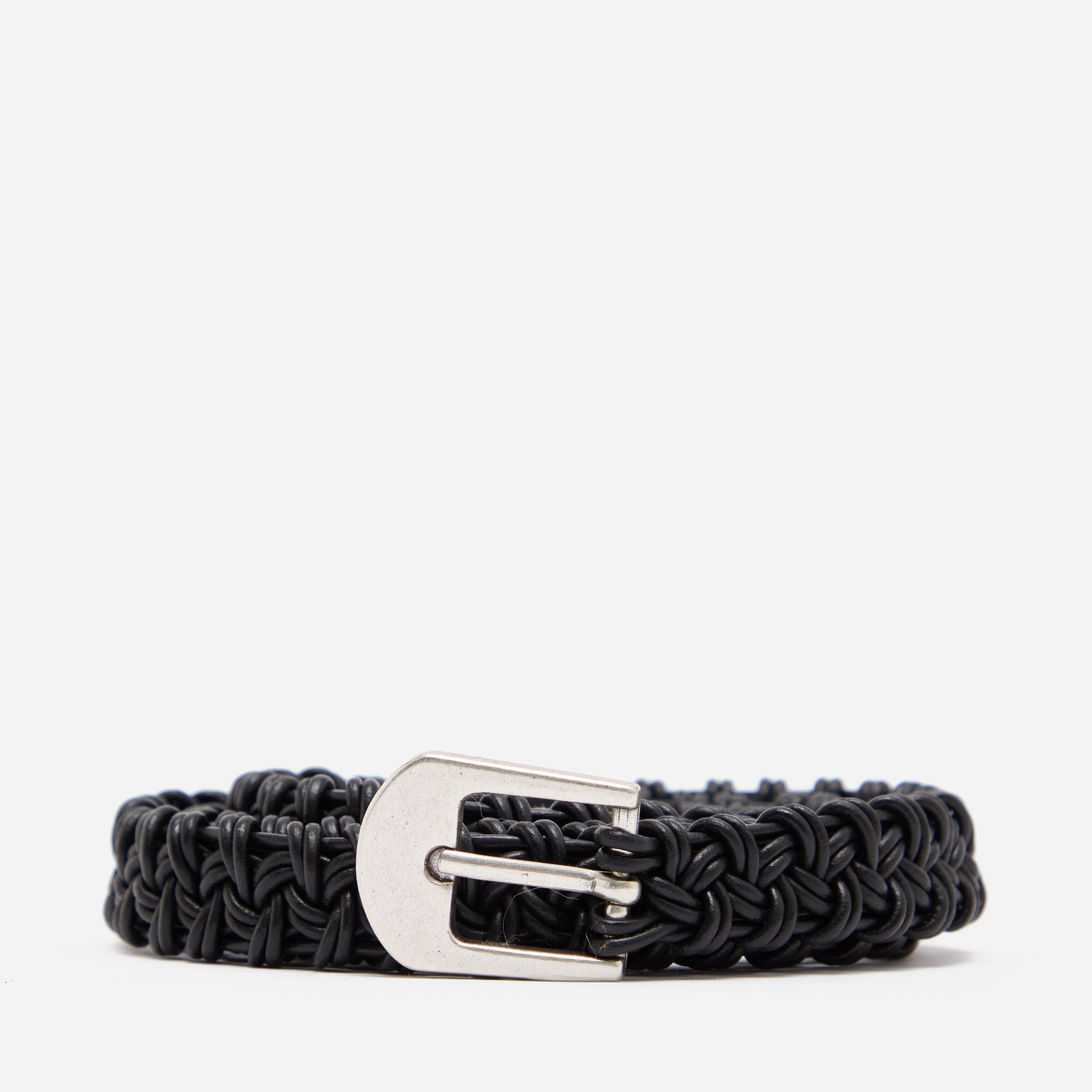 小物 mfpen 25SS Hand-Braided Leather Belt Black mfpen Hand-Braided Leather Belt | HIP