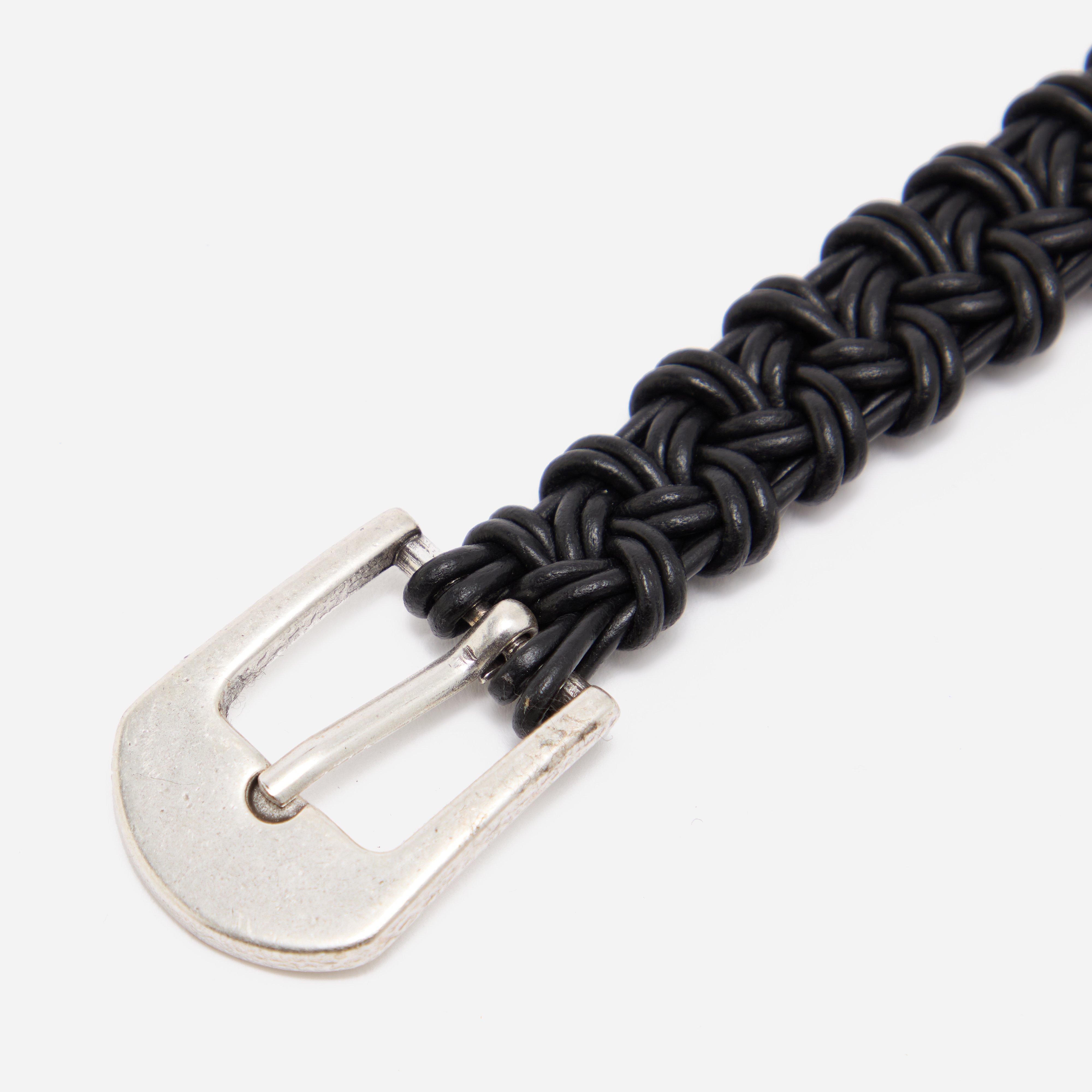 小物 mfpen 25SS Hand-Braided Leather Belt Hand-Braided Leather Belt in Black
