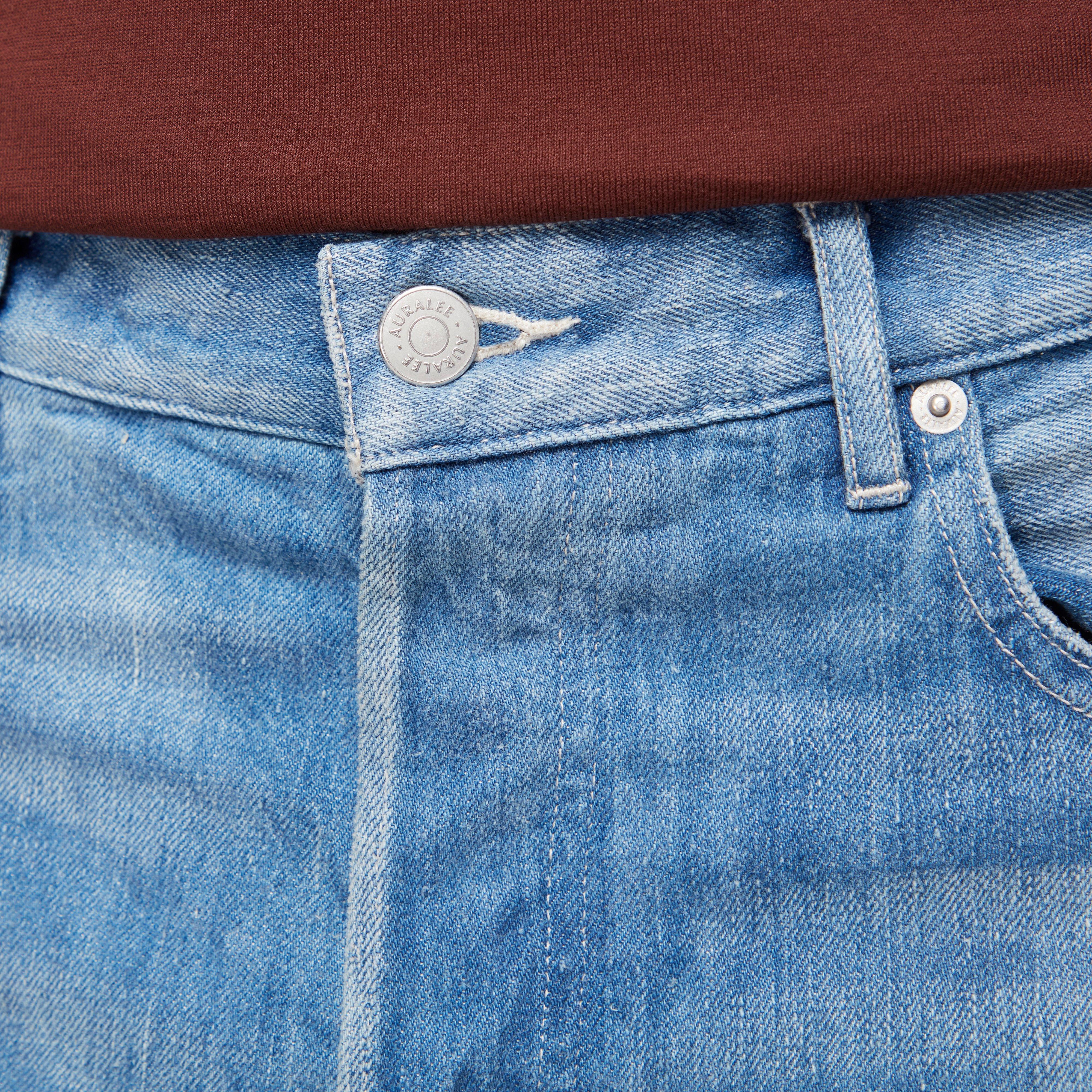 Auralee Selvedge Faded Wide Leg Jean