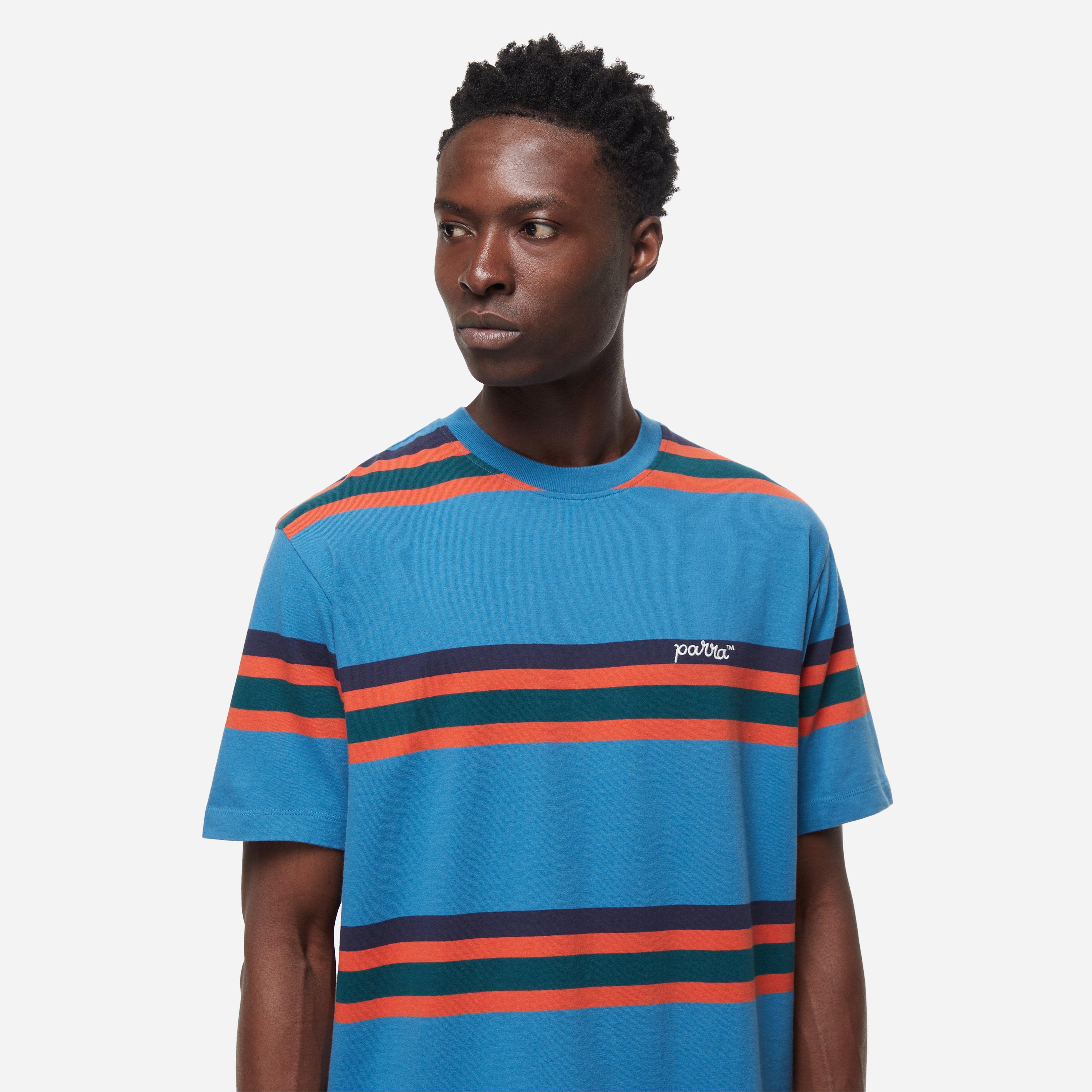by Parra Script Striped T-Shirt