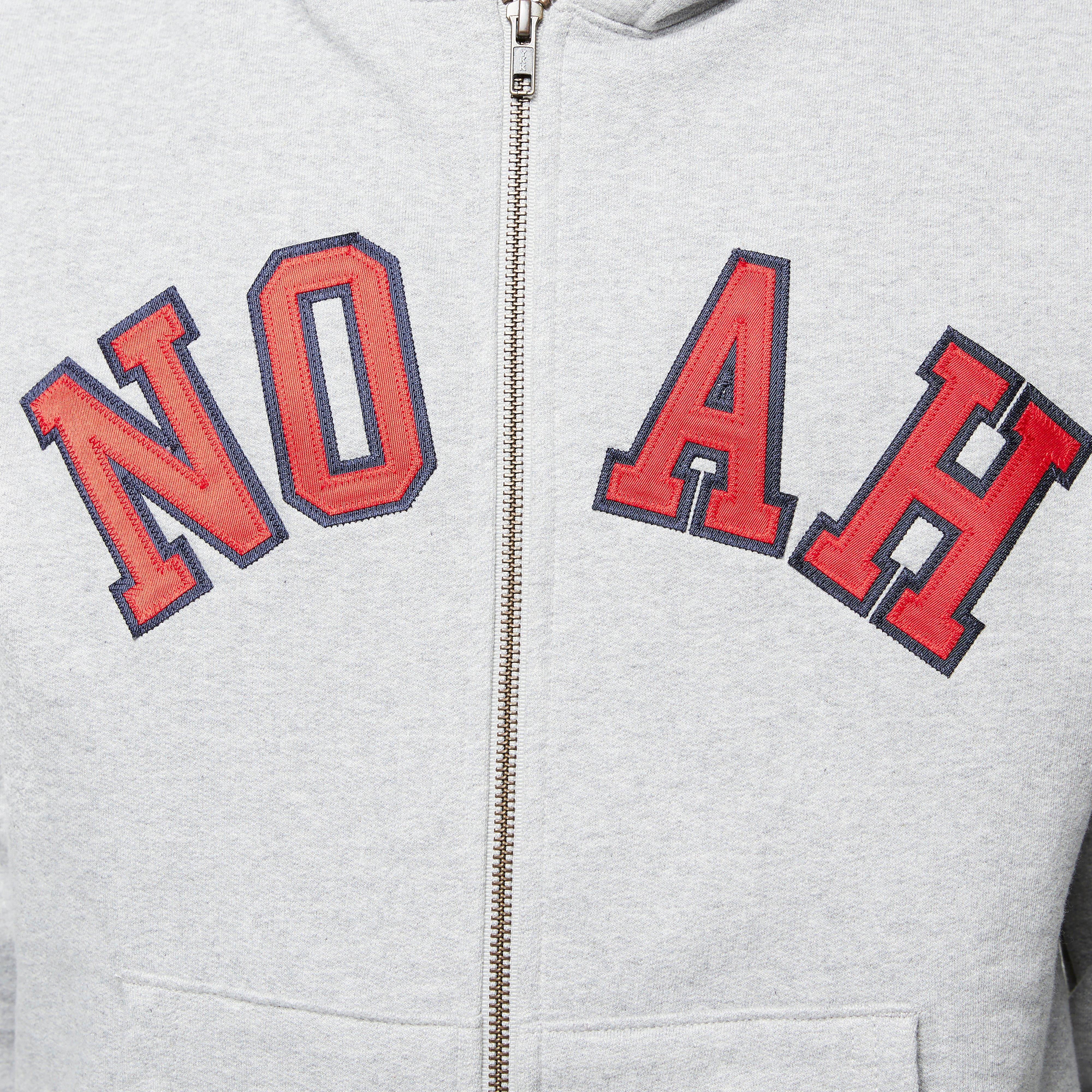 Grey Noah Arch Applique Zip Hoodie | HIP