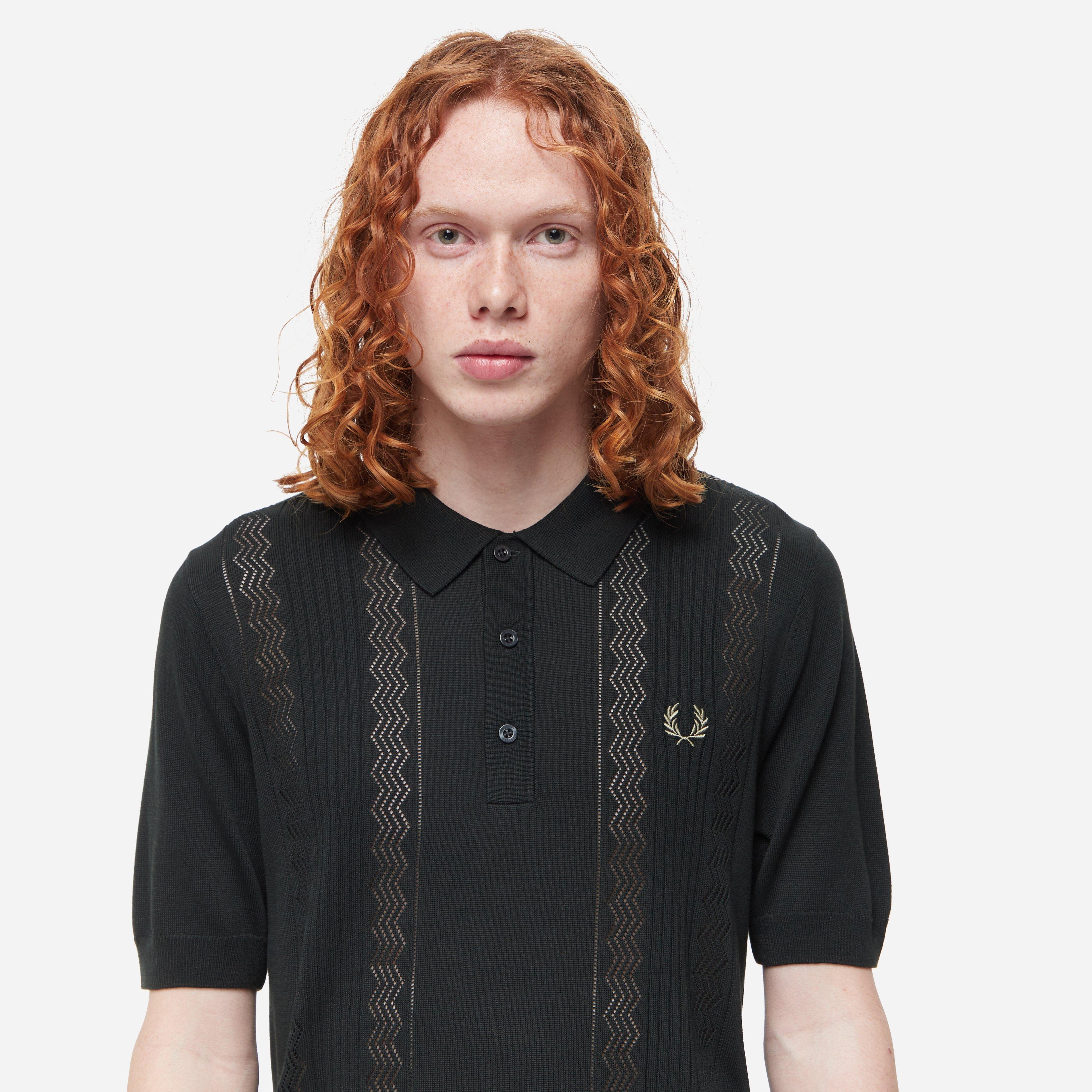 Fred Perry Pointelle Knit Polo Shirt
