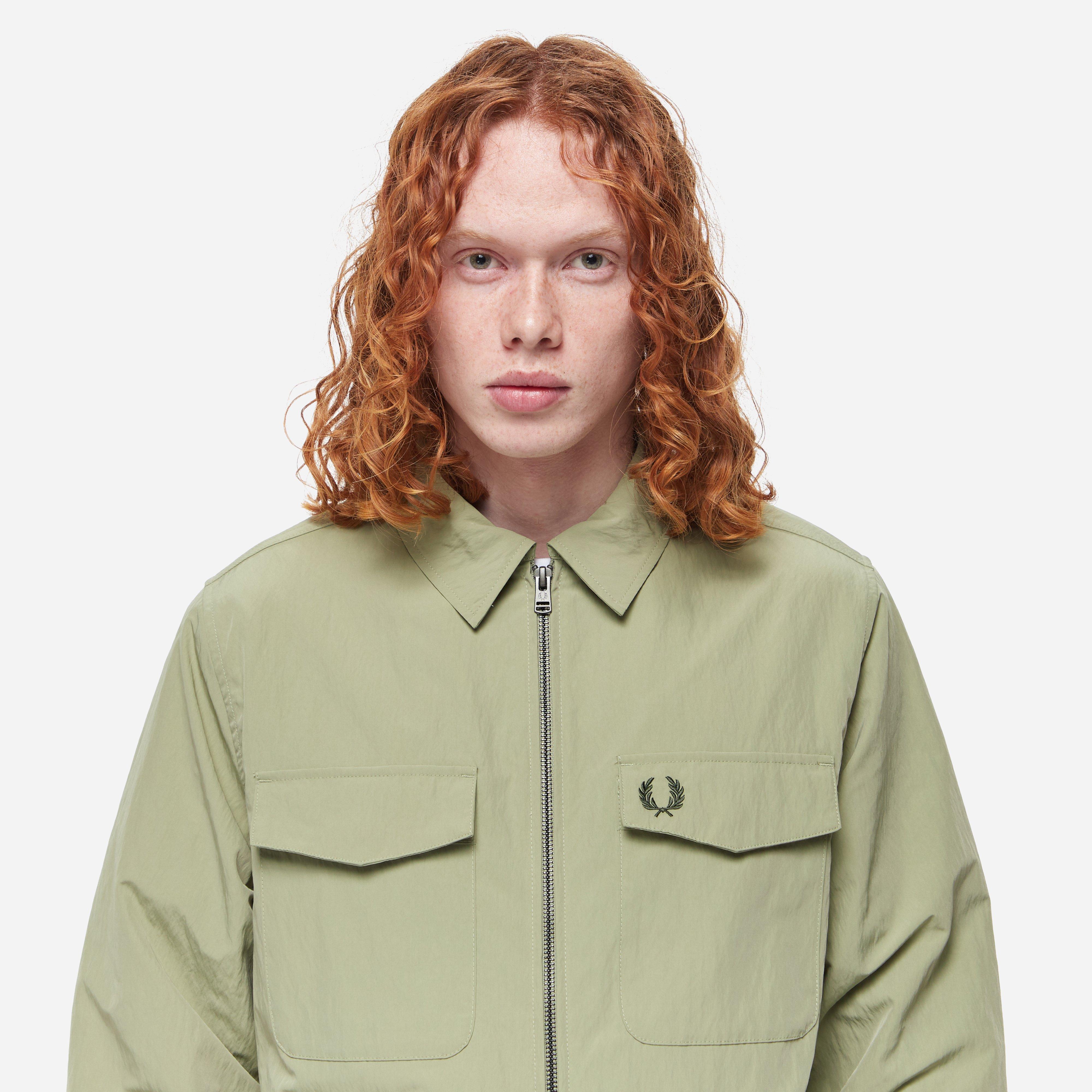 Fred Perry Textured Zip Through Overshirt