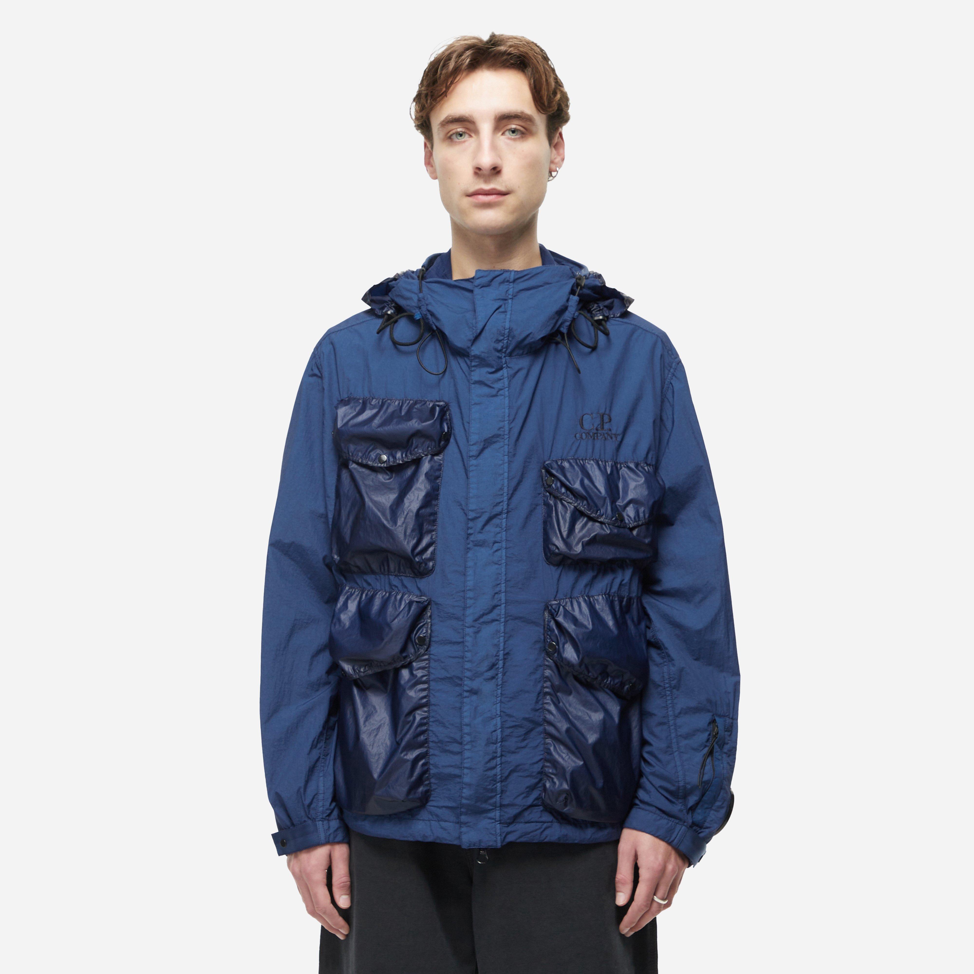 ジャケット・アウター C.P. Company Taylon Mixed Goggle Jacket Taylon L Mixed Goggle down jacket in green - C P Company