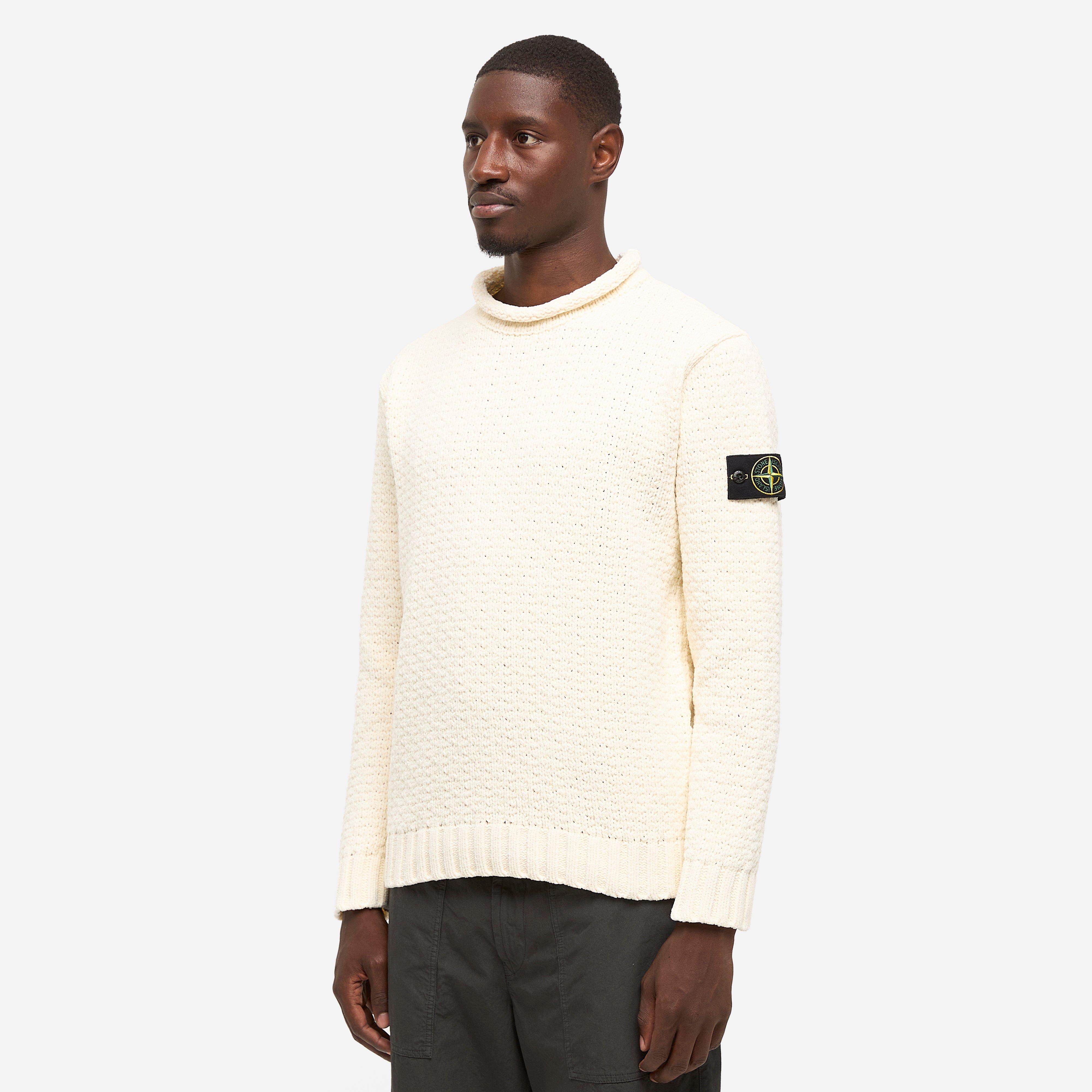 Stone Island Chenille Mock Neck Sweatshirt