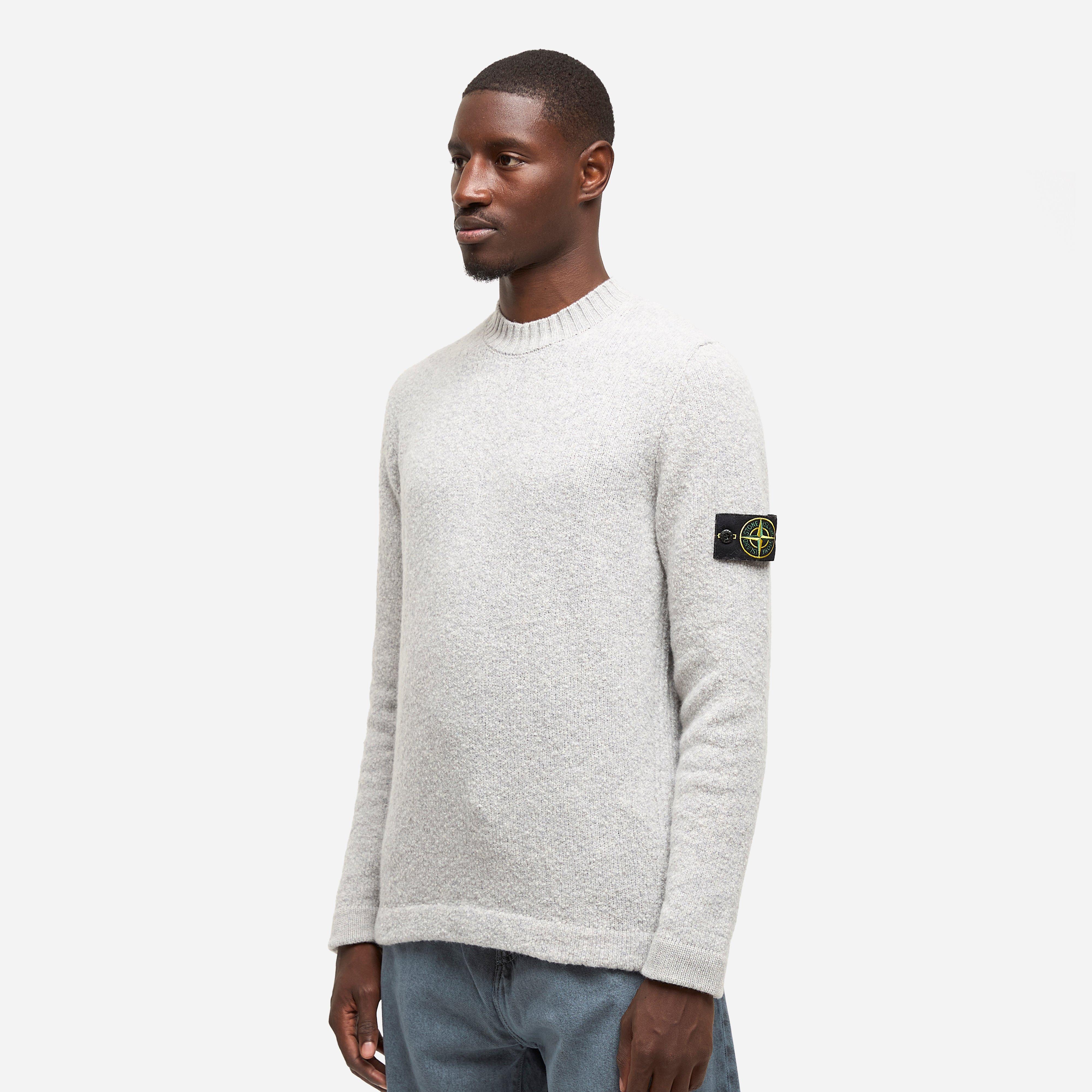 Stone Island Brushed Knit Crewneck Sweatshirt