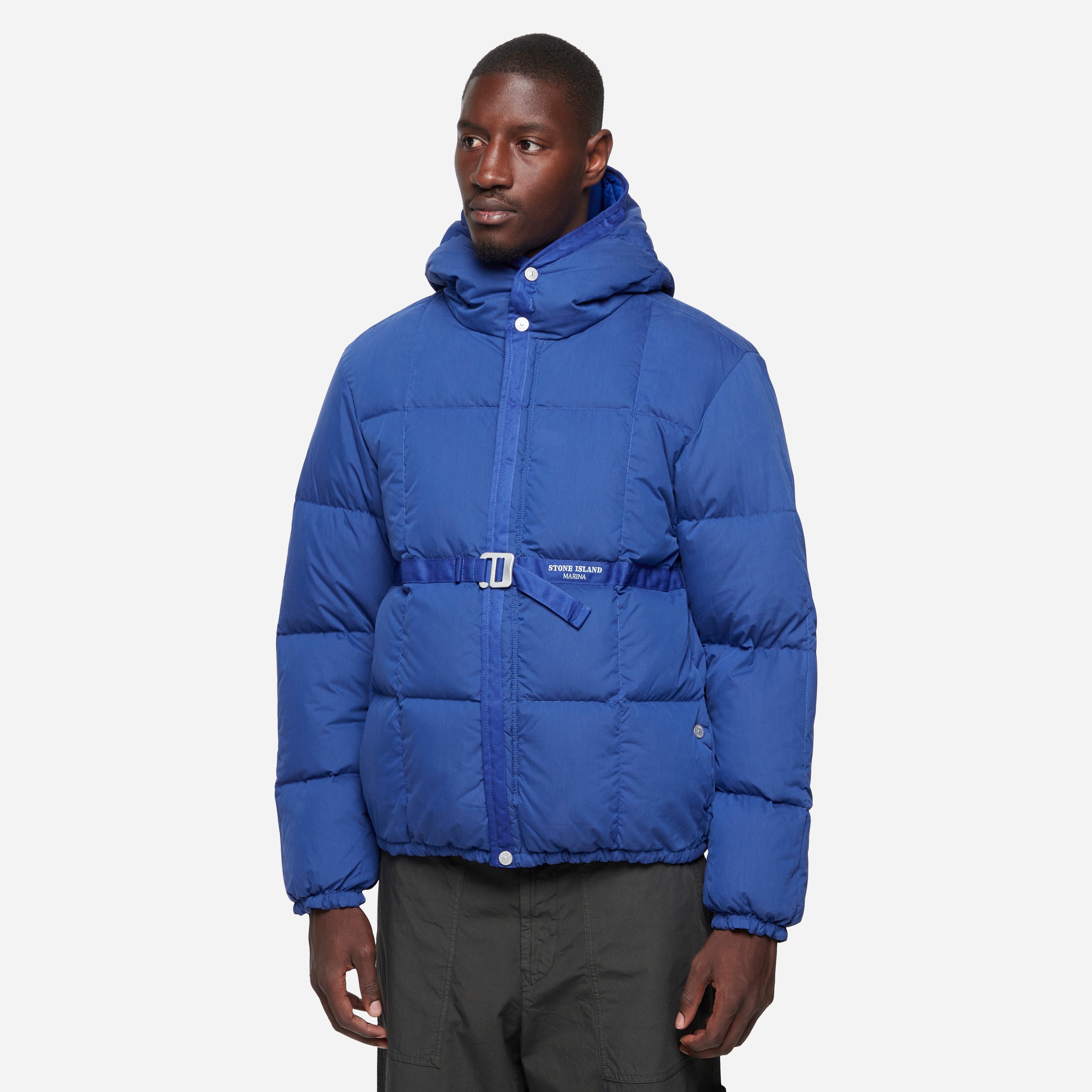 Blue Stone Island Marina Tela Down Jacket | HIP