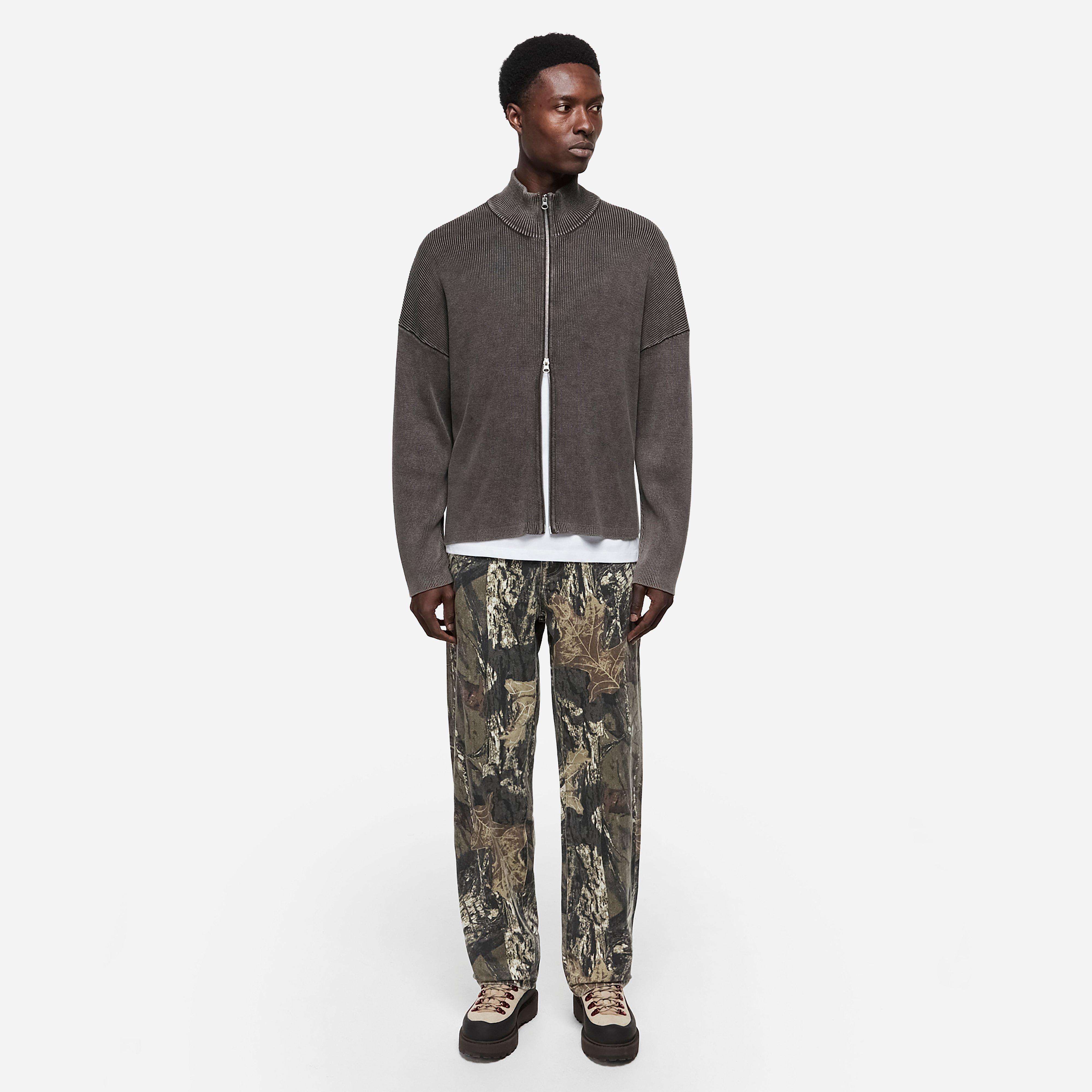 Home Grown Ribbed Full Zip Knit