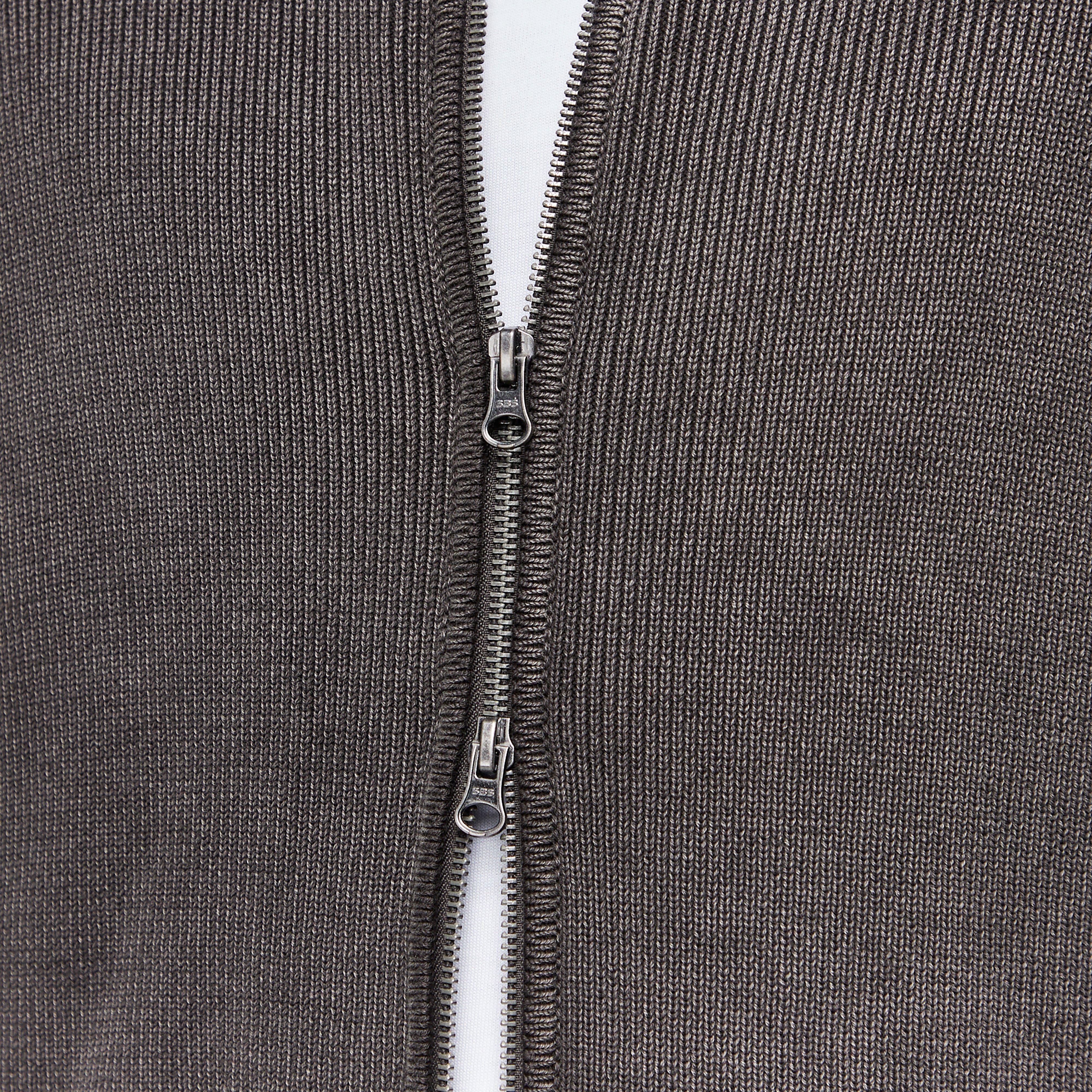 Home Grown Ribbed Full Zip Knit