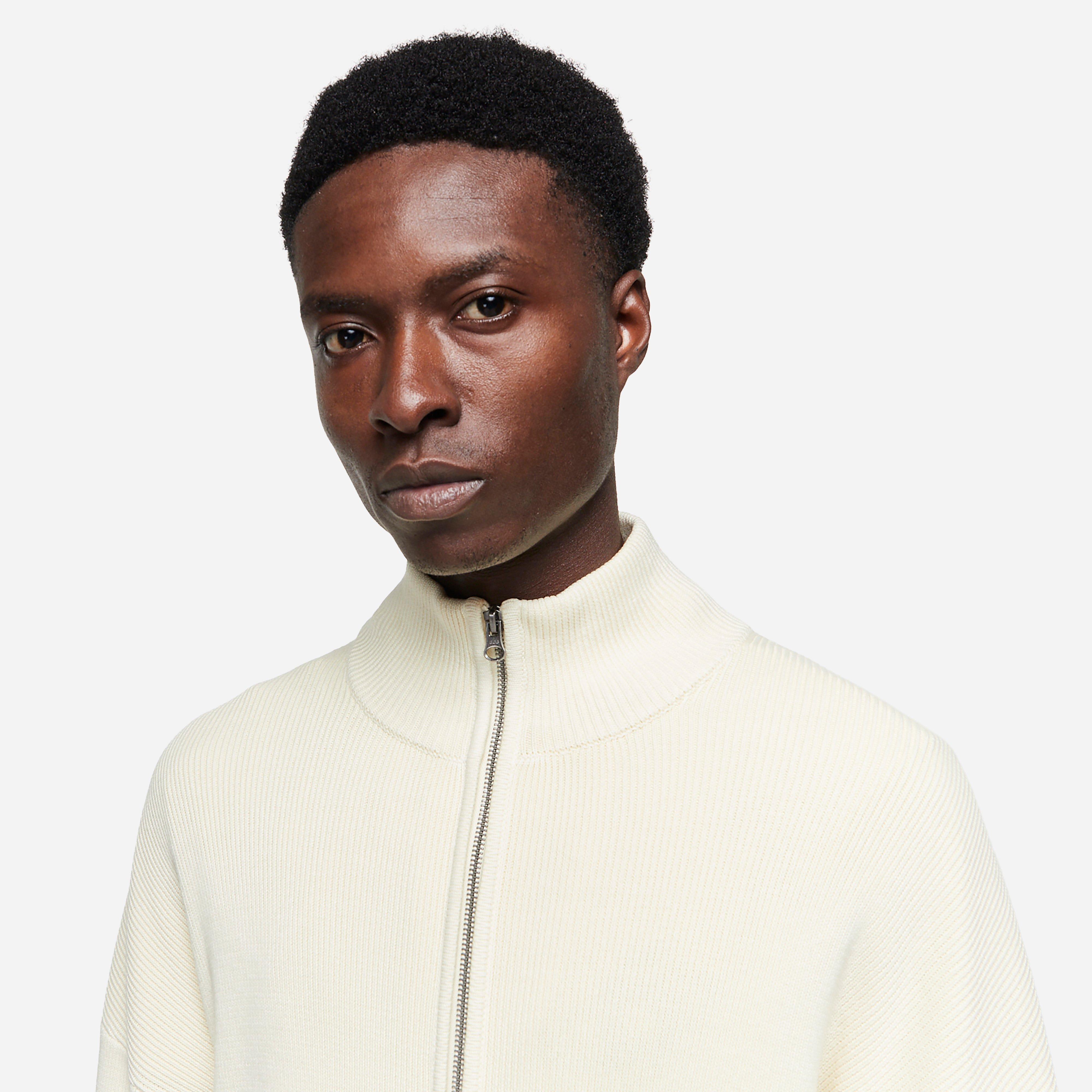 Home Grown Ribbed Full Zip Knit