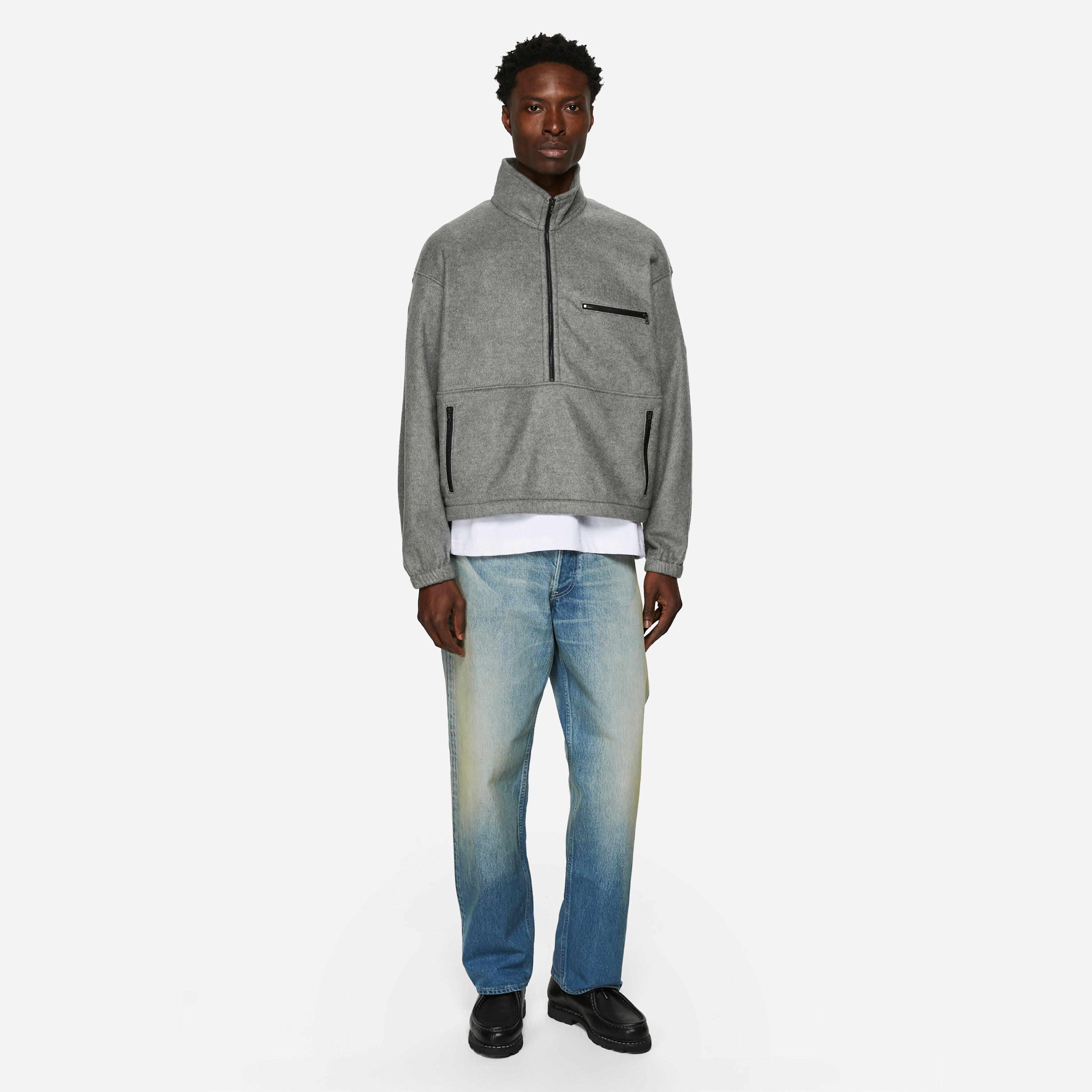 Auralee Silk Half Zip Fleece