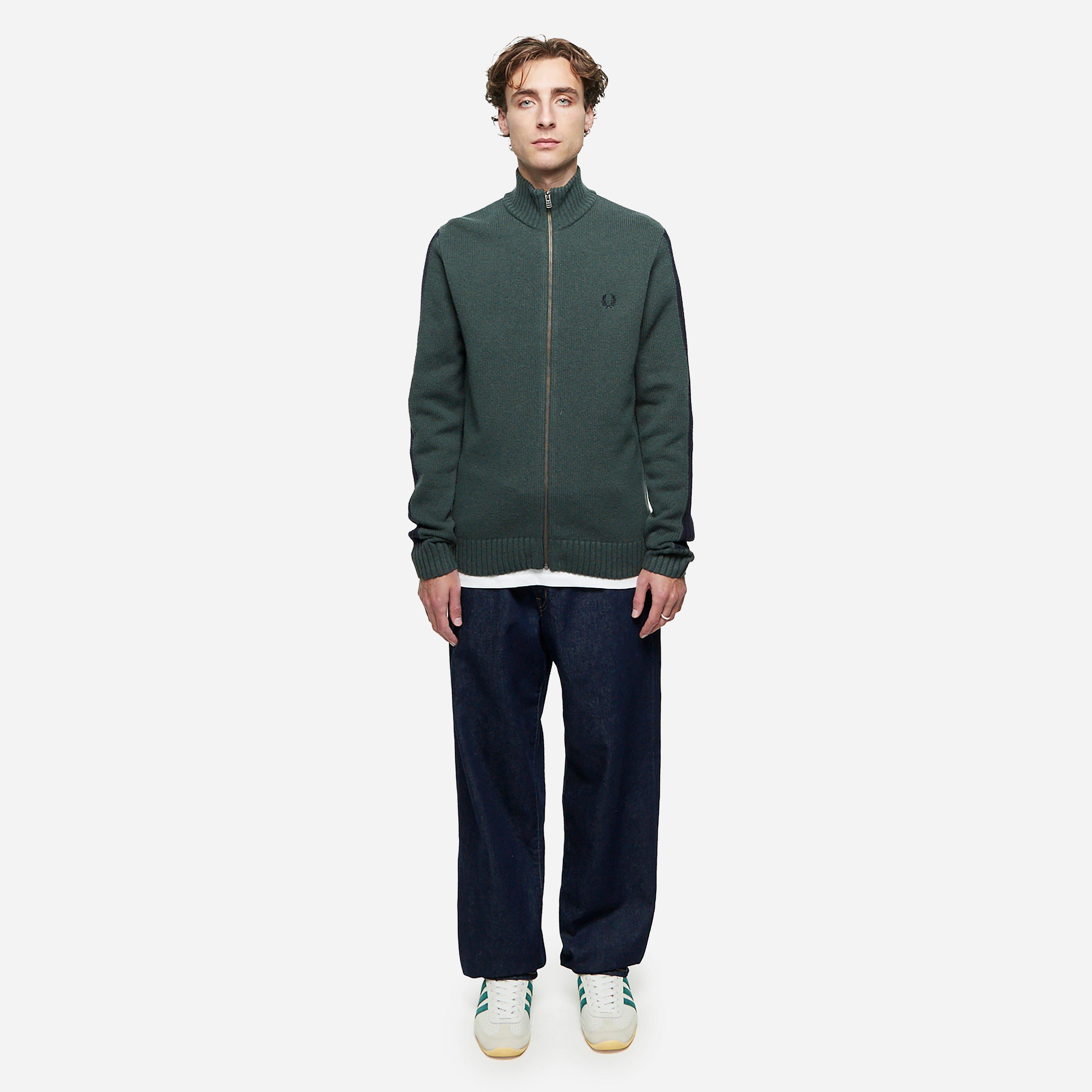 Fred Perry Ribbed Sleeve Zip Cardigan