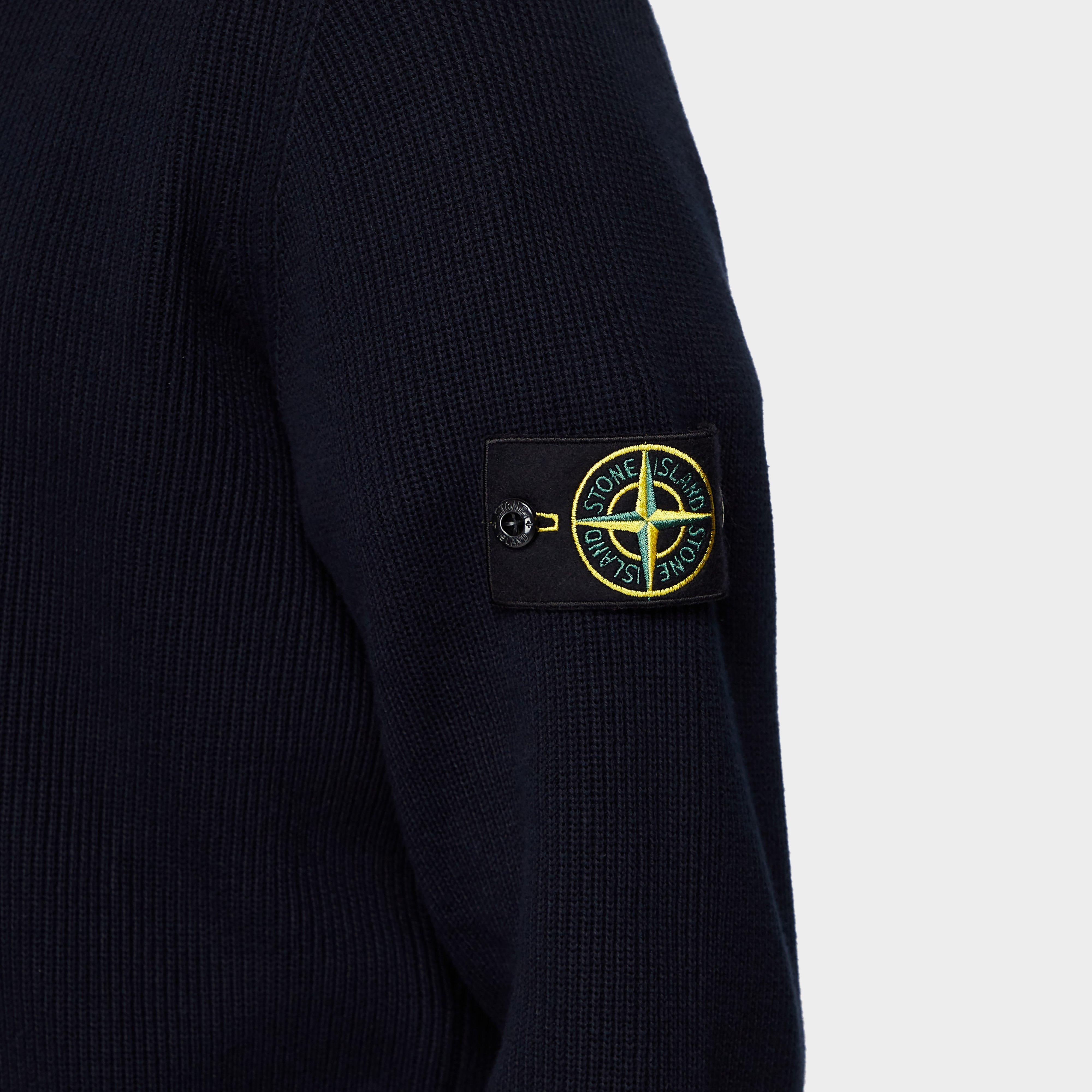 Stone Island 5100124 Ribbed Organic Cotton Quarter Zip