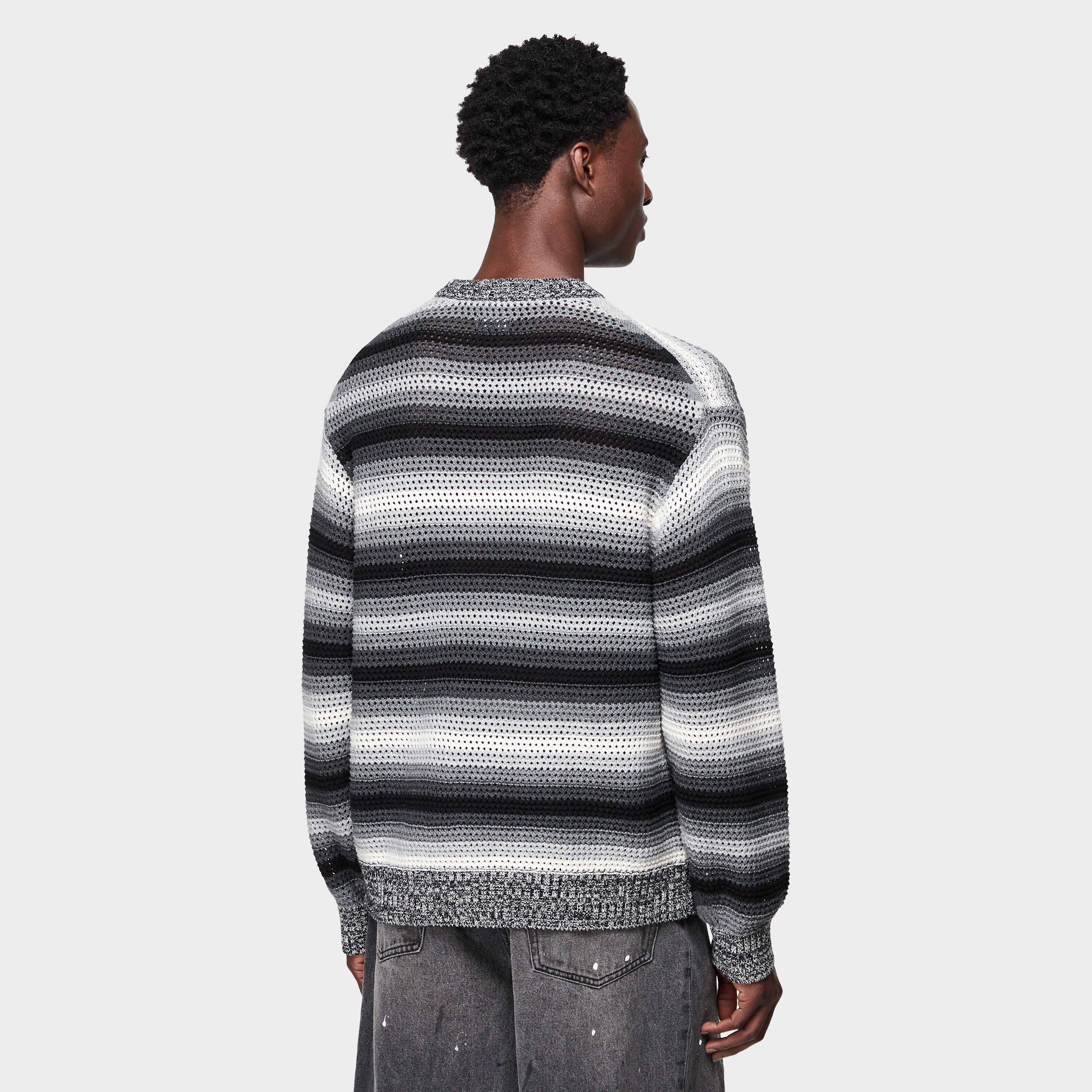 Beams Boy Mesh Stripe CrewShirt