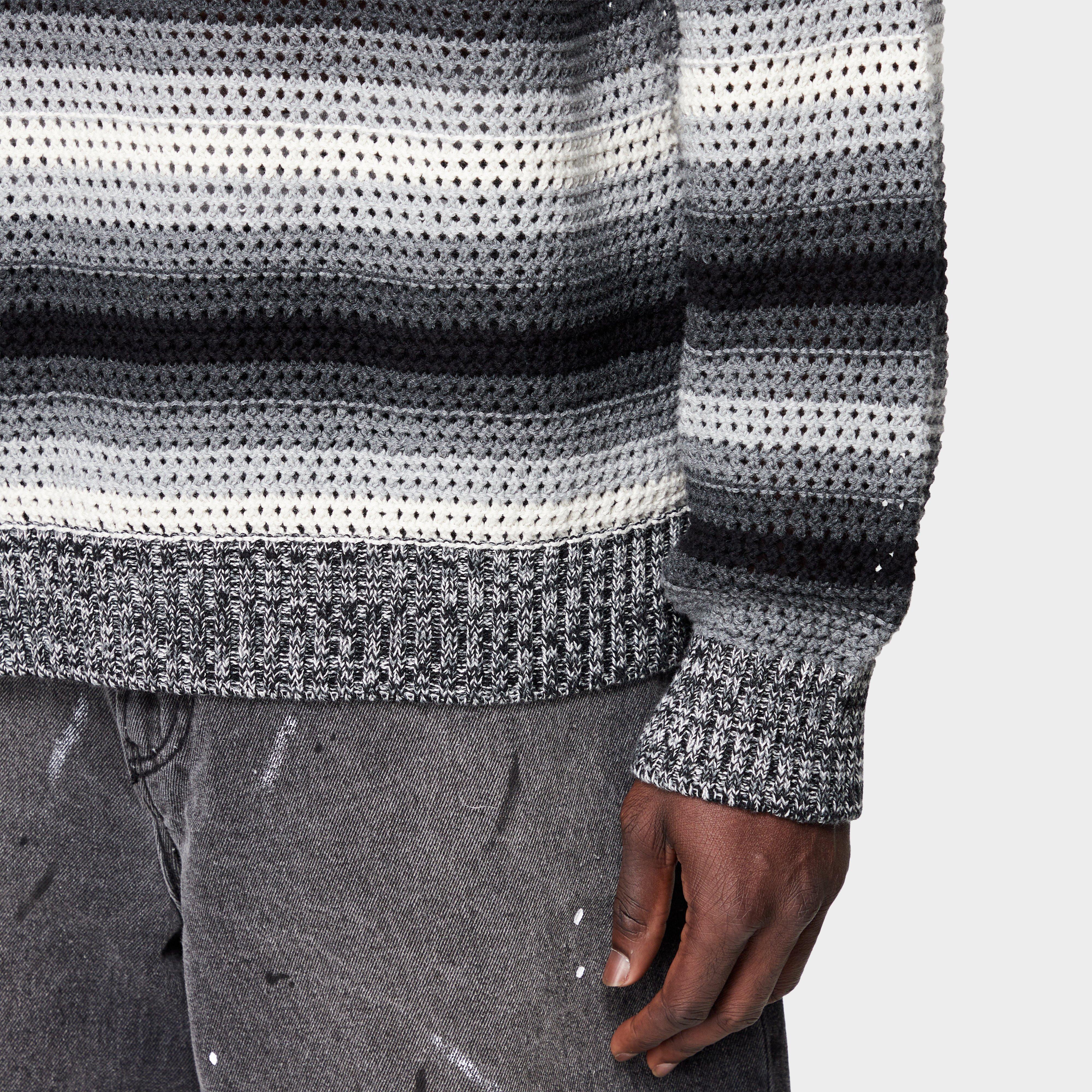 Beams Boy Mesh Stripe CrewShirt