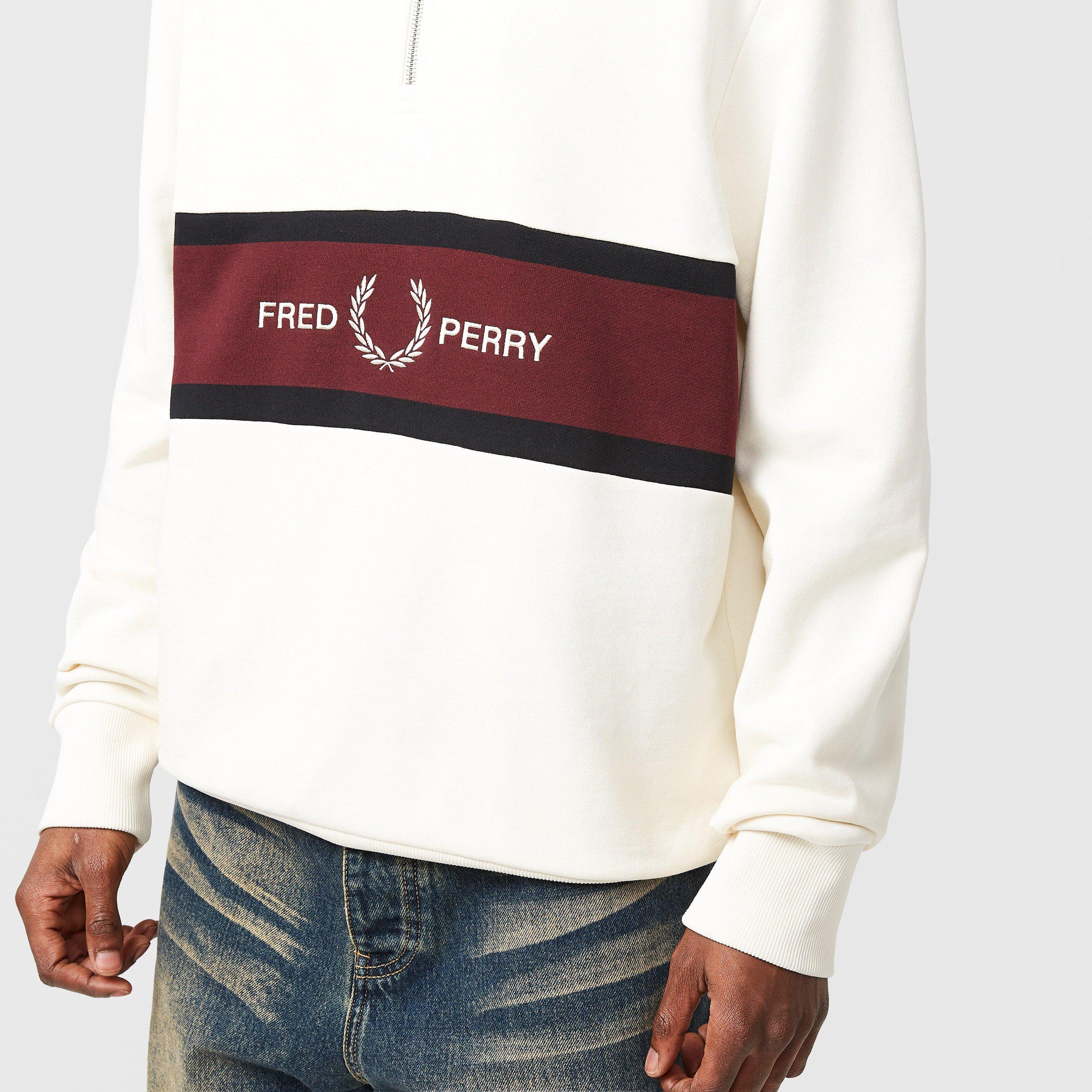 Fred Perry Embroidered Panel 1/2 Zip Sweatshirt