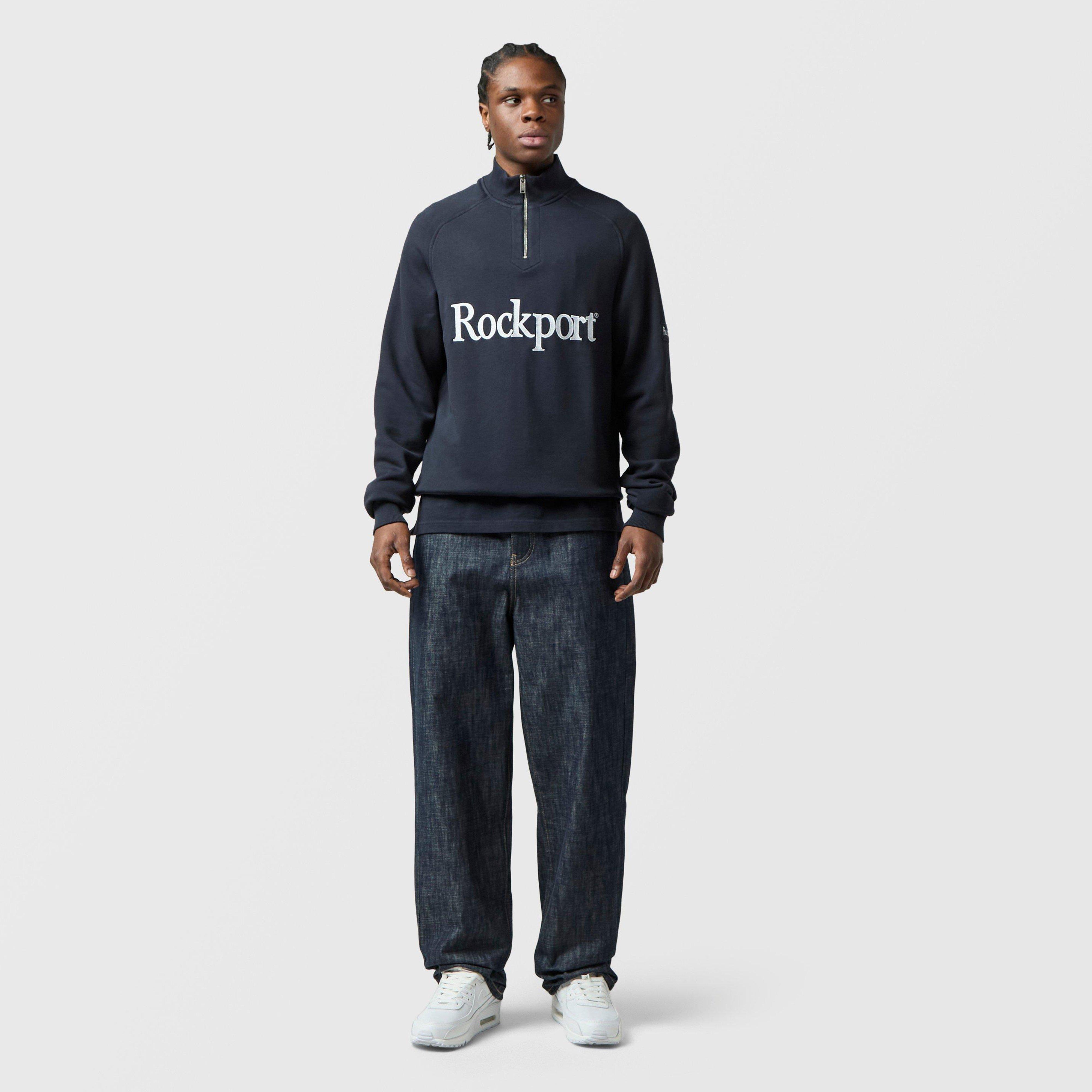 Rockport Boston 1/4 Zip Logo Sweatshirt