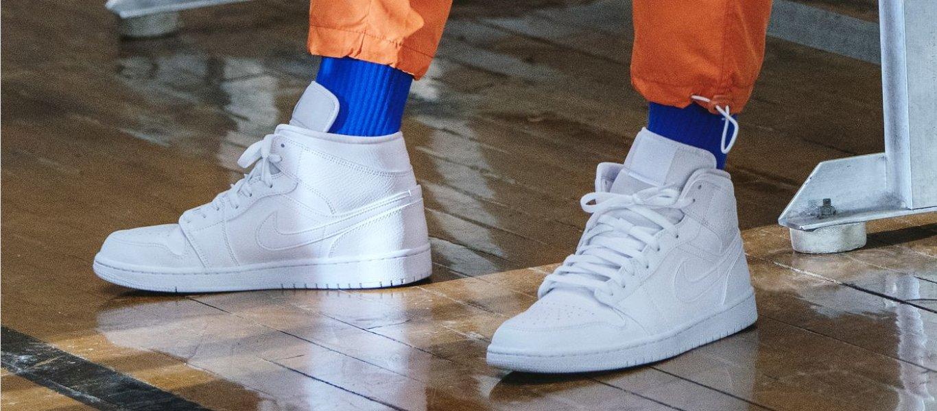 jordan air 1 mid brancas