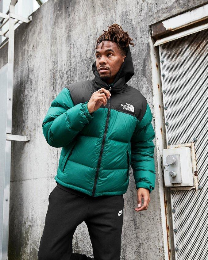 The North Face Nuptse 1996 casacos homem verde e preto 