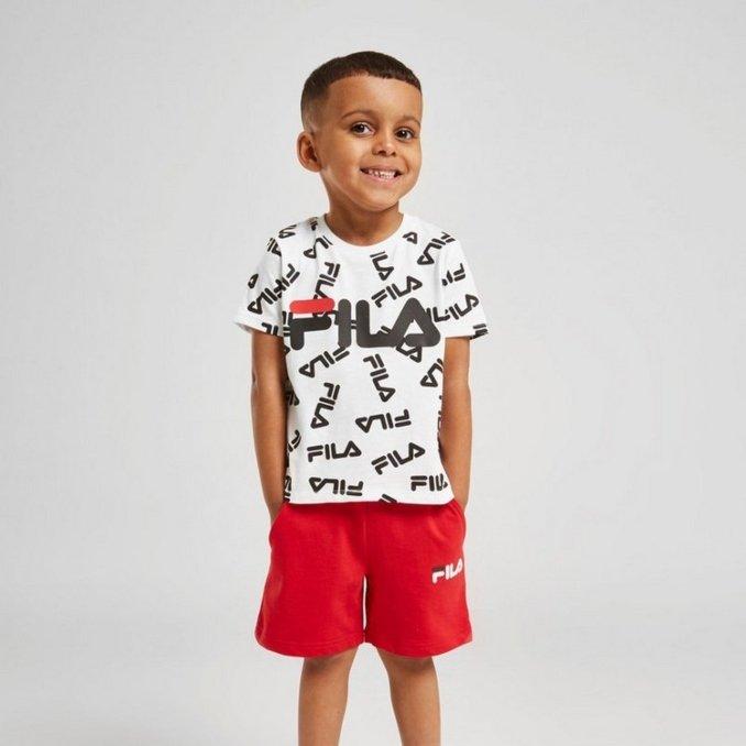 Completo t-shirt e shorts neonato Fila
