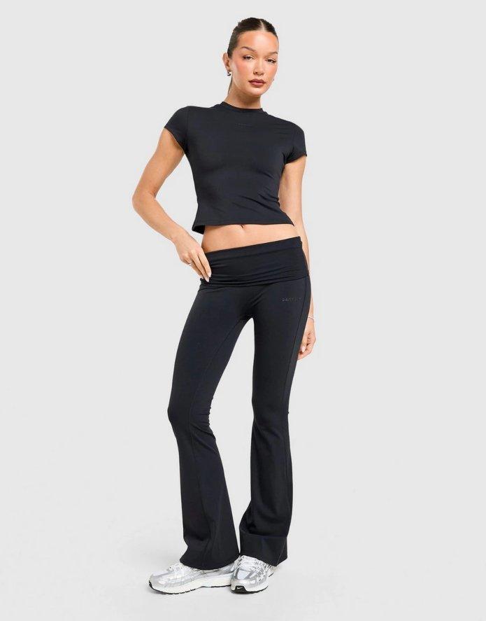 DAILYSZN Leggings Foldover Flare