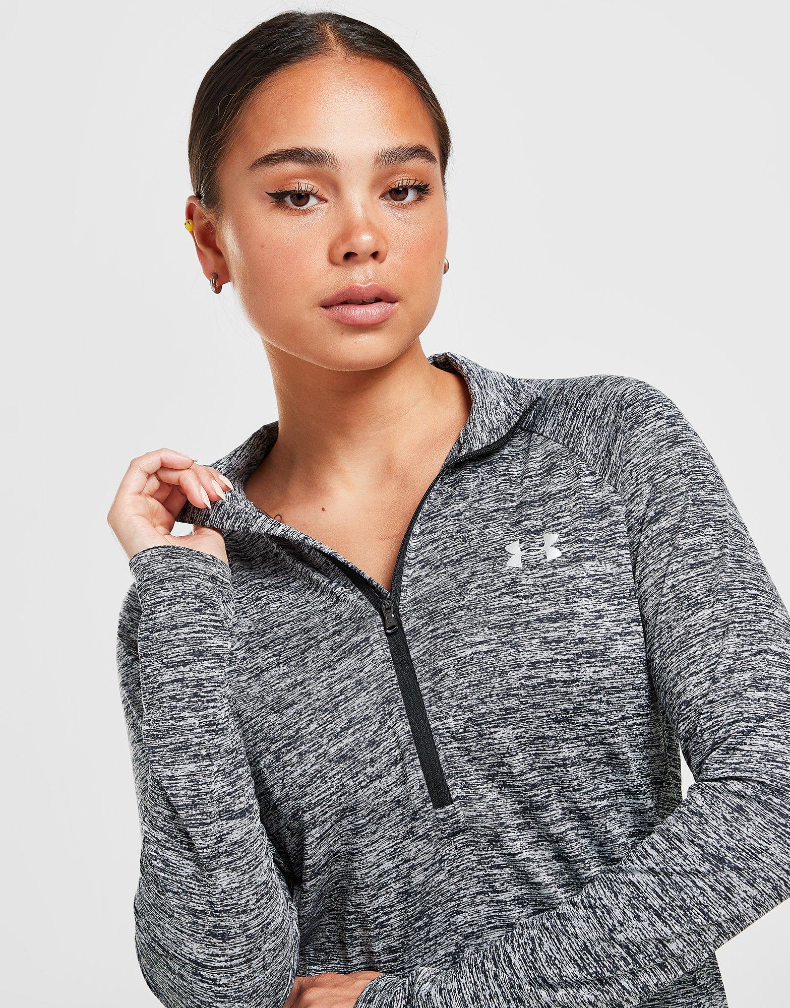 under armour grey zip top