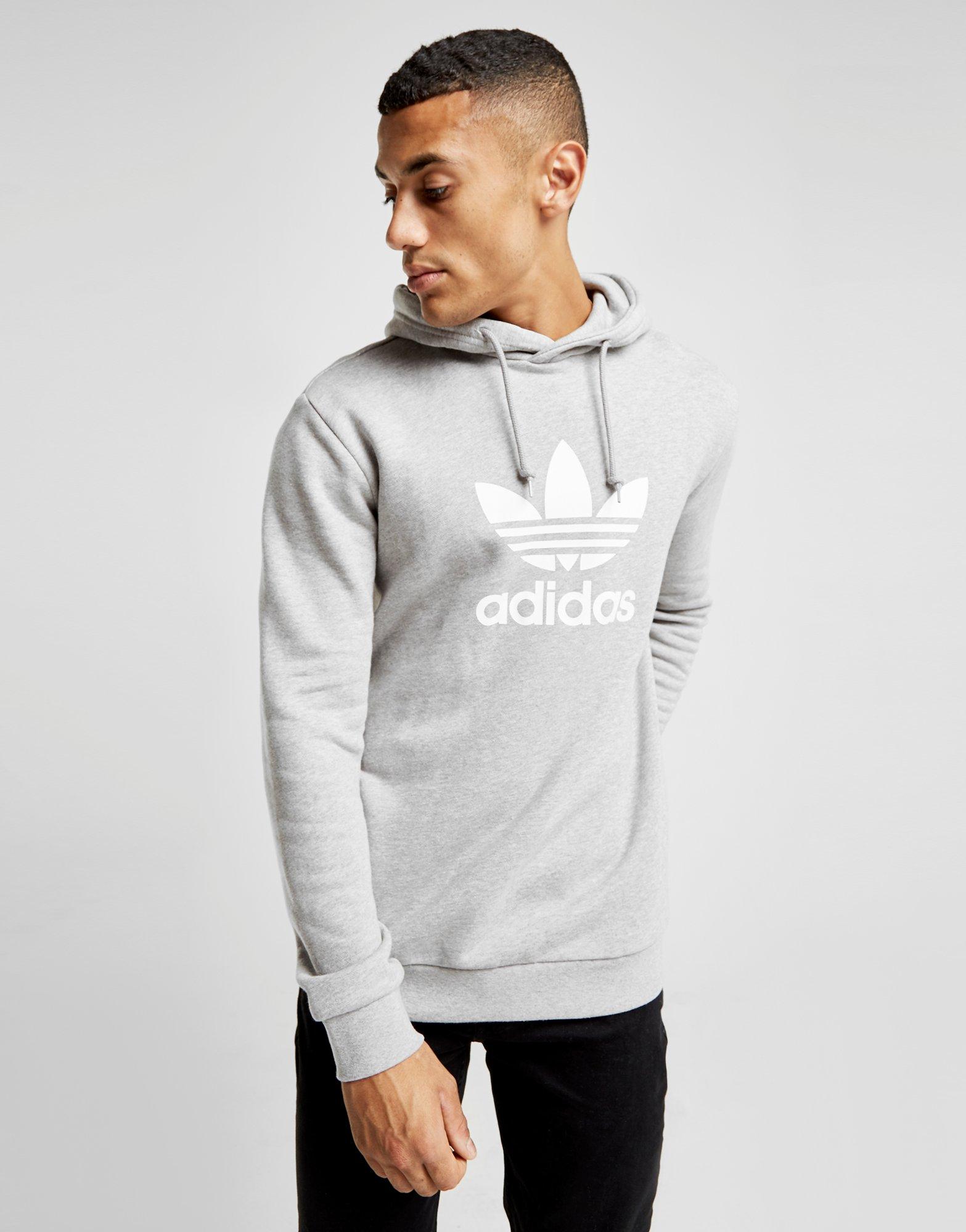 grey trefoil adidas hoodie