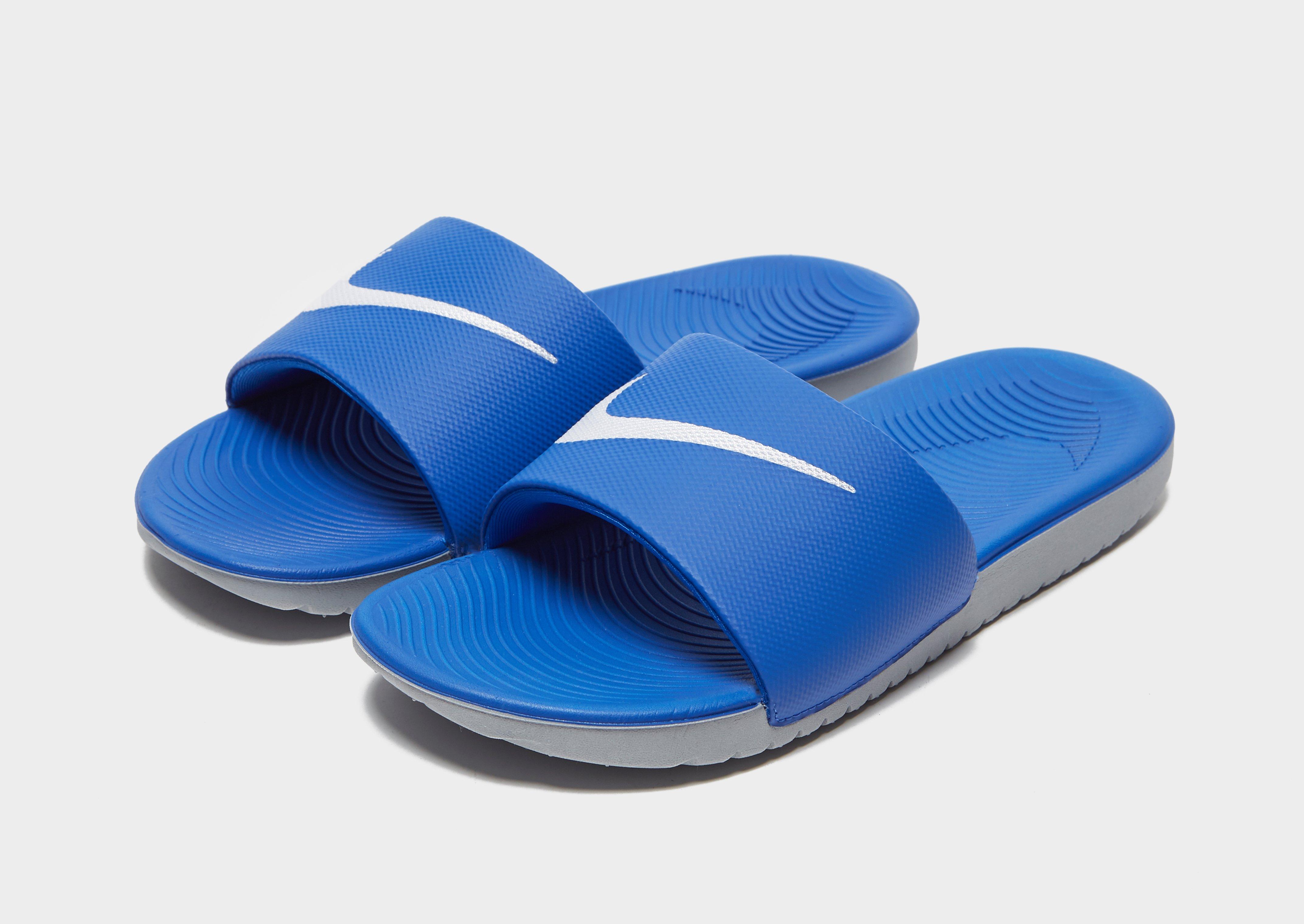 nike kawa slide junior blue