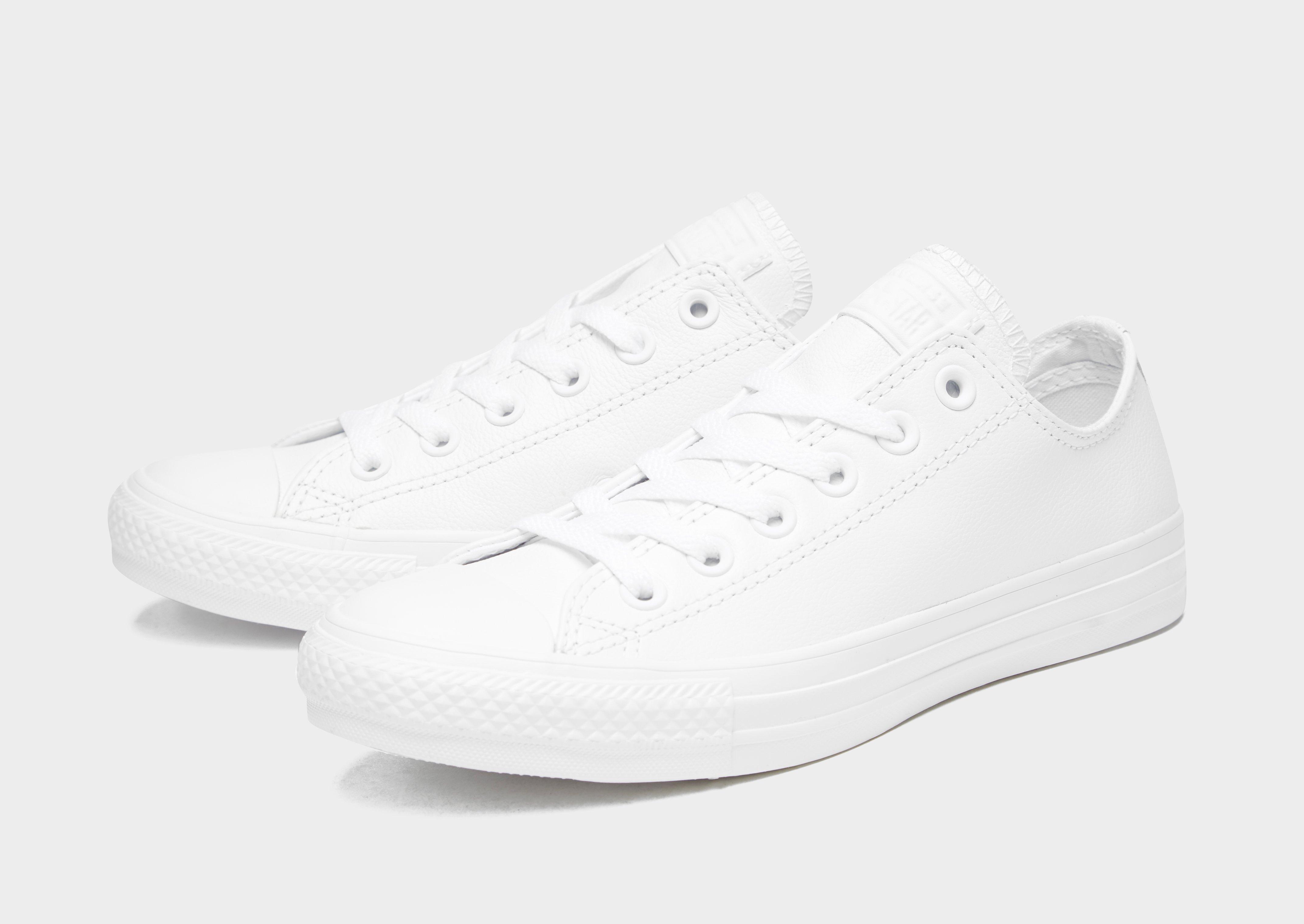jd sports white leather converse
